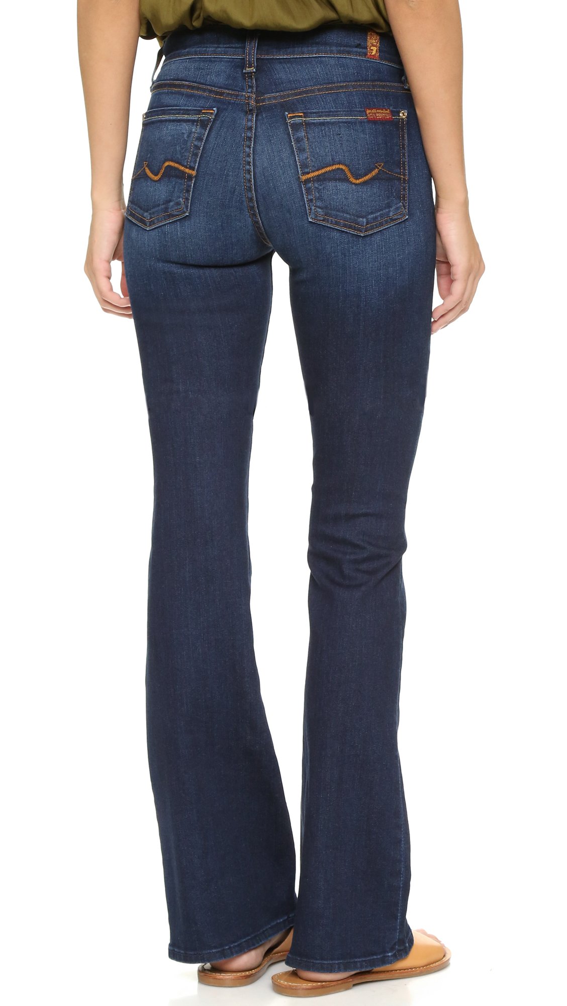 Lyst - 7 For All Mankind Iconic Boot Cut Jeans in Blue