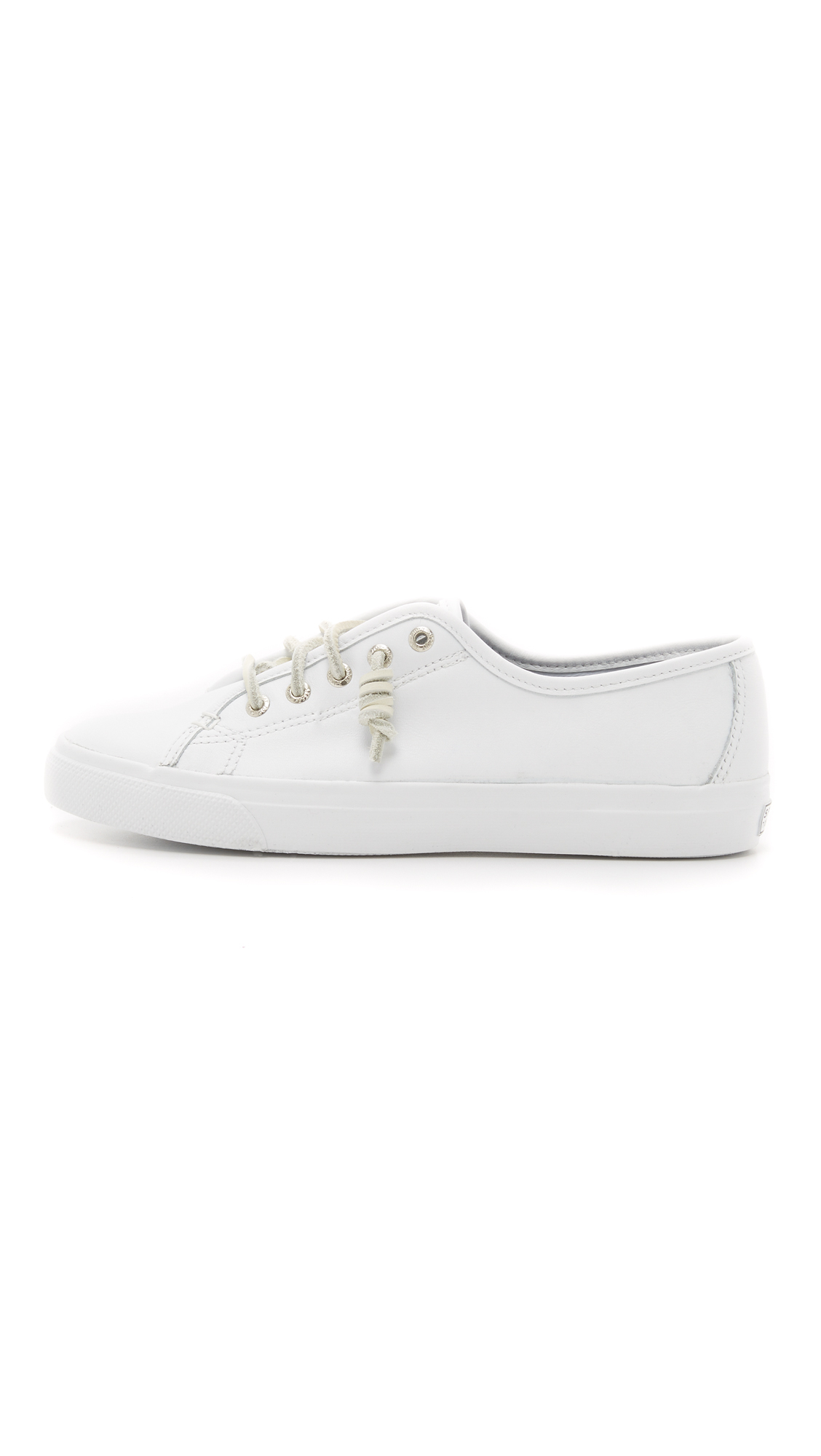 Lyst - Sperry Top-Sider Seacoast Leather Sneakers in White