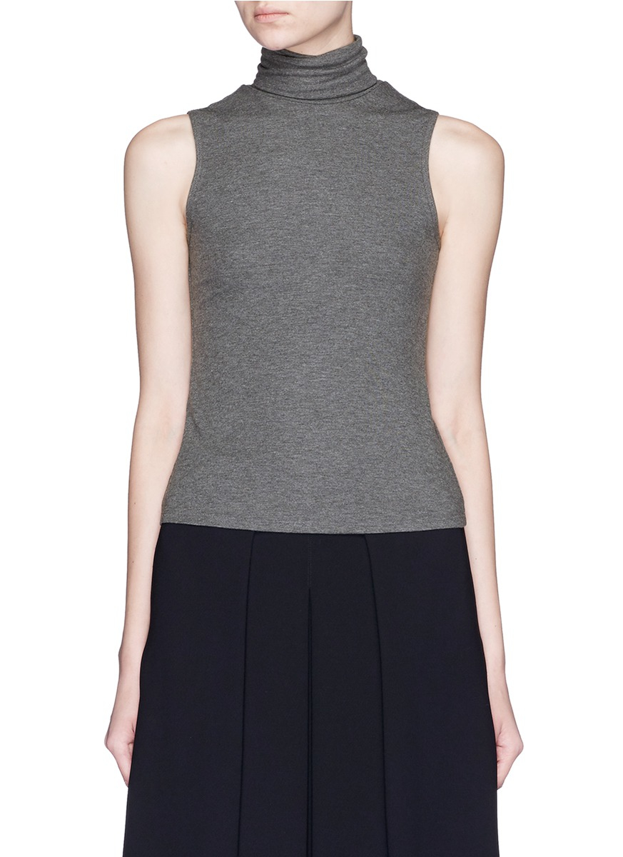 turtleneck sleeveless blouses