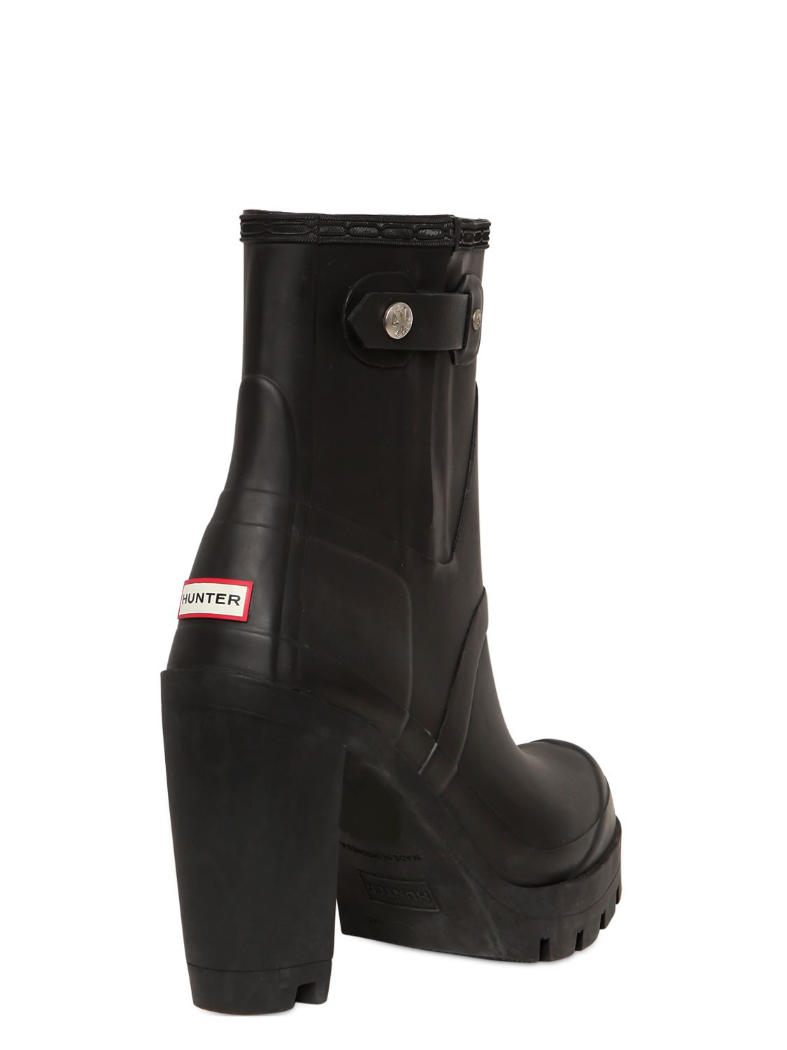 hunter ankle boots with heel