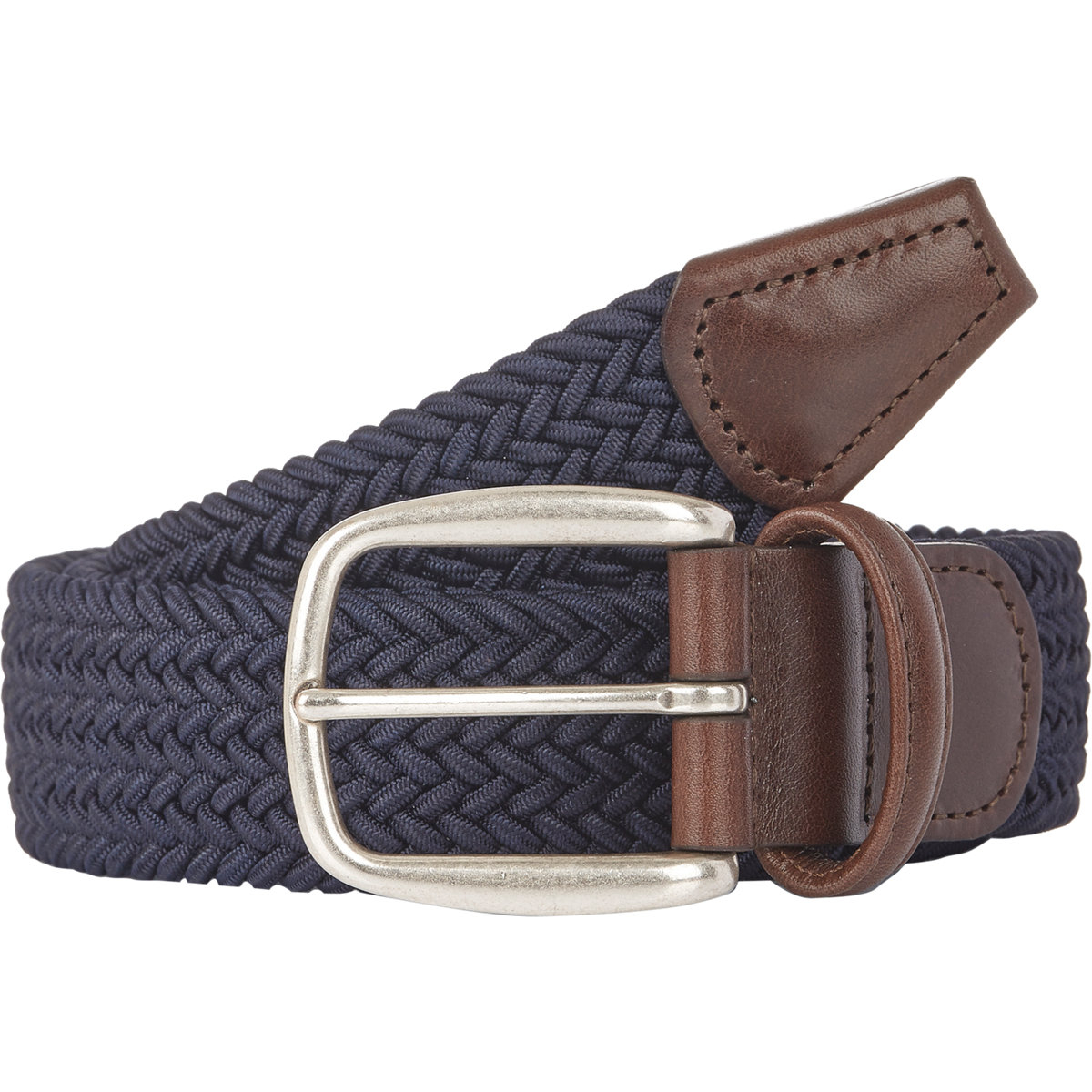 Barneys new york Woven Elastic Belt in Blue for Men Lyst