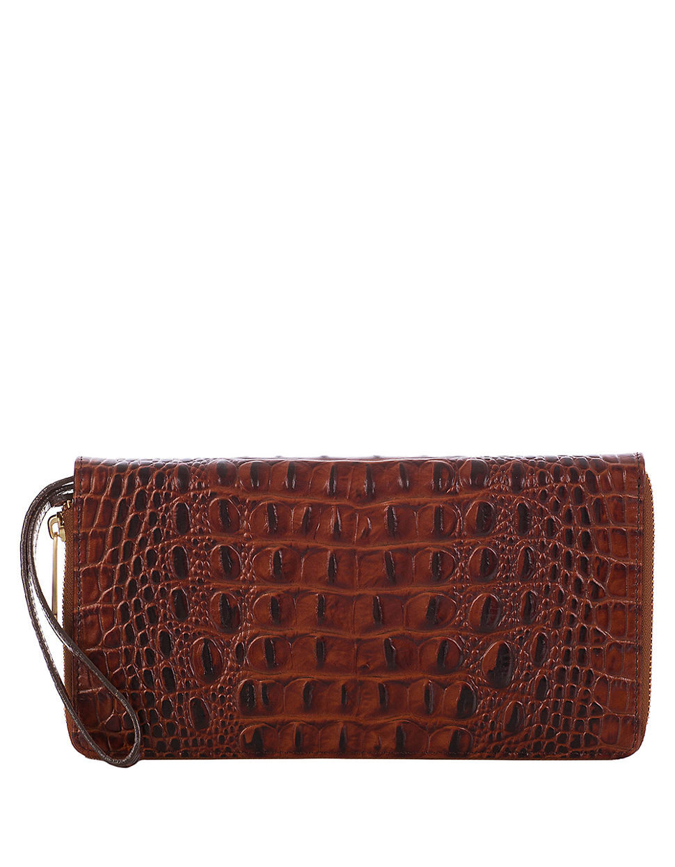 Lyst Brahmin Skyler Leather Textured Clutch in Brown