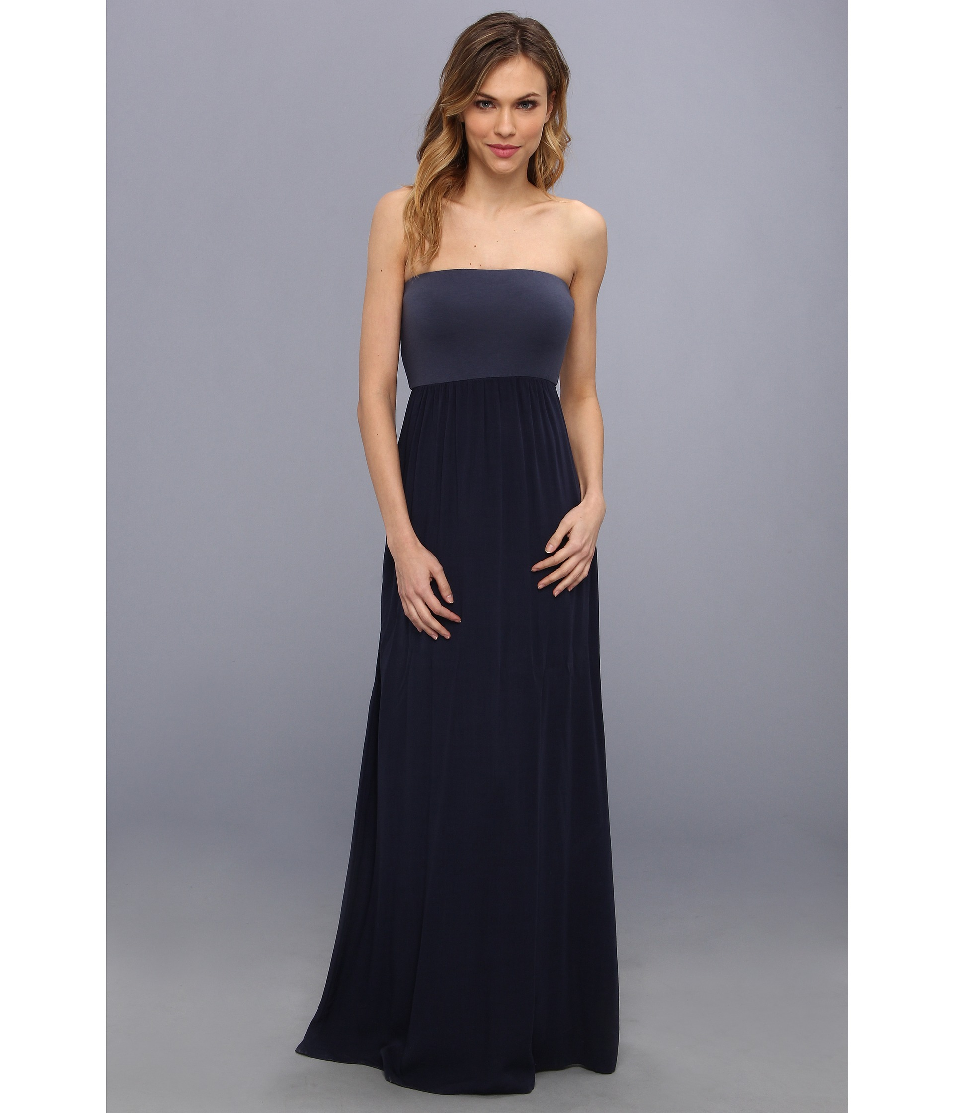 Splendid Tube Top Maxi Dress in Blue | Lyst