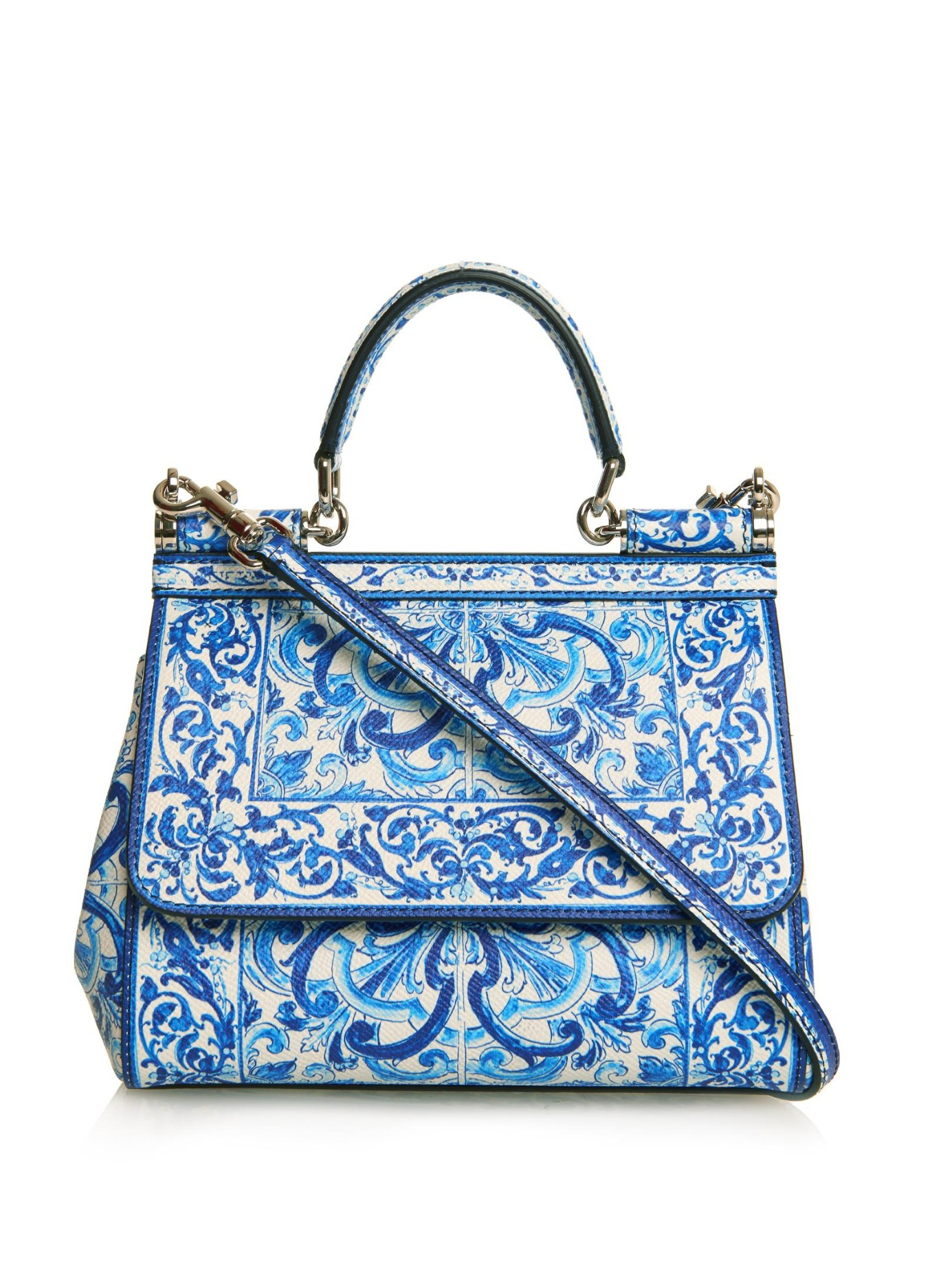 Lyst Dolce Gabbana Mini Sicily Majolica Print Leather Cross Body Gallery