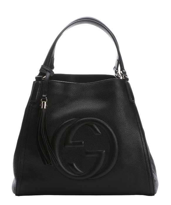 Lyst - Gucci Black Leather Medium 'soho' Hobo Shoulder Bag in Black