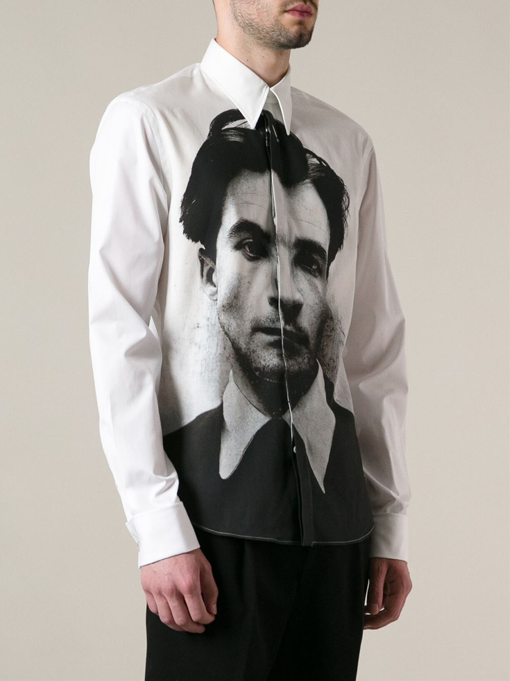 Lyst - Alexander Mcqueen Printed Shirt in White for Men