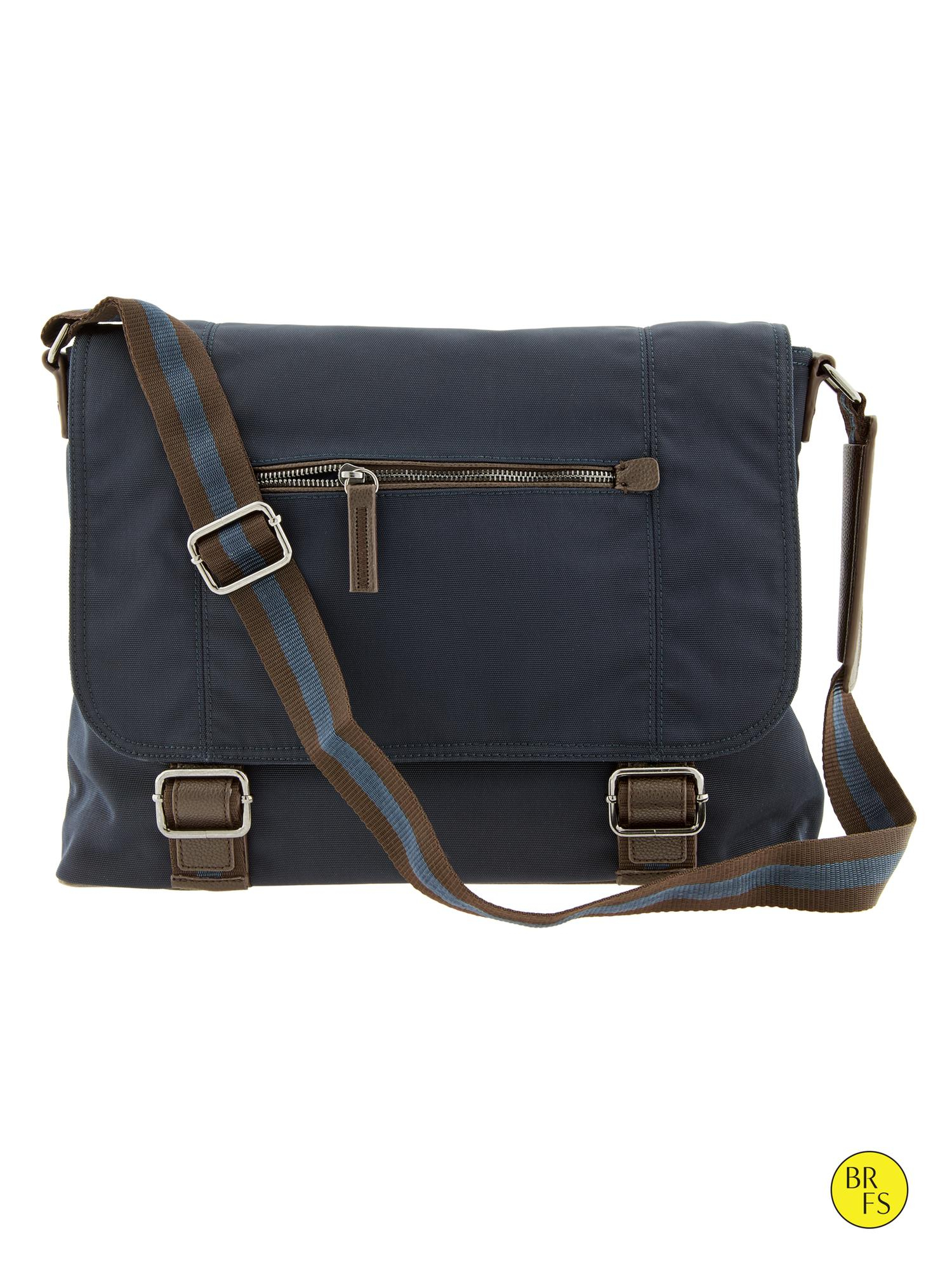 Banana Republic Factory Nylon Messenger Bag in Blue for Men (True navy ...