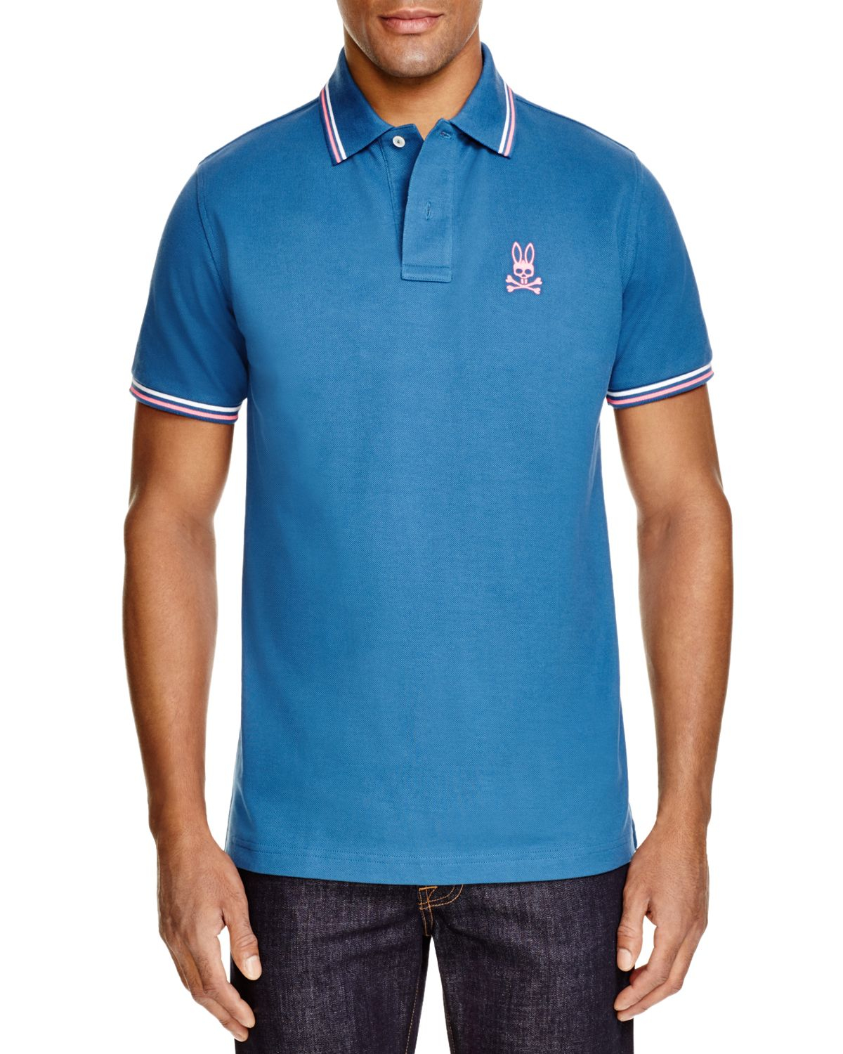 Lyst - Psycho Bunny Neon Bunny Polo - Regular Fit in Blue for Men