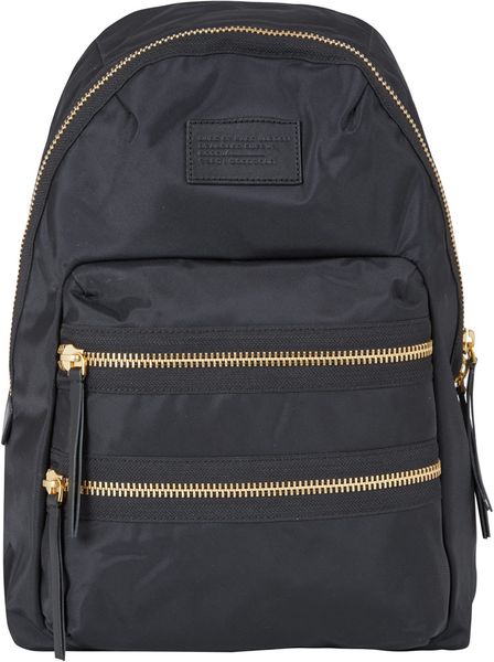 Marc By Marc Jacobs Black Leather Trim Backpack in Black for Men | Lyst