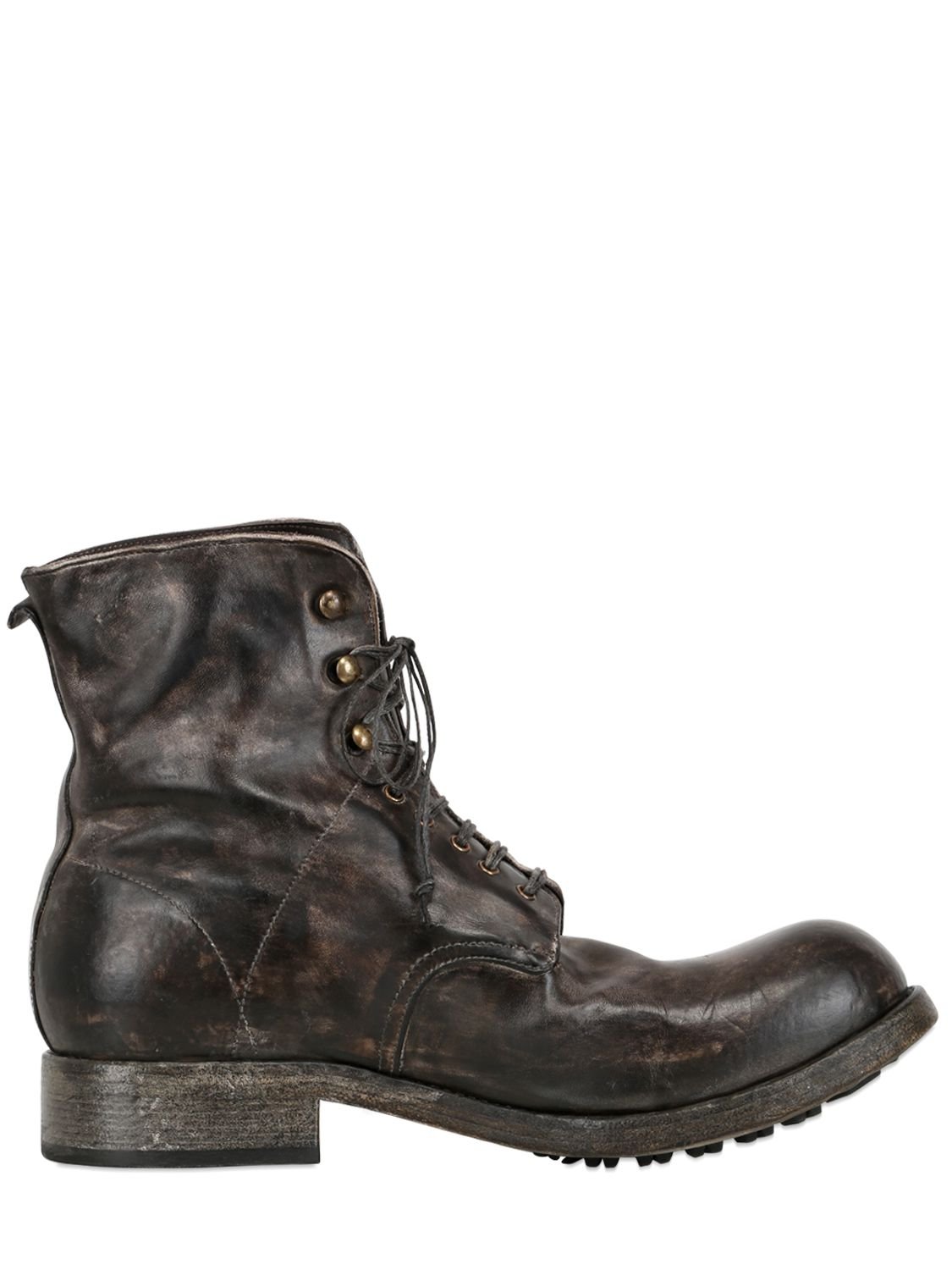 Shoto Washed Vintage Horse Leather Boots in Brown for Men | Lyst
