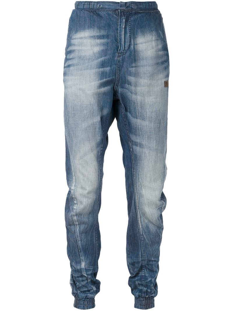 Lyst - PRPS Gathered Ankle Jeans in Blue for Men