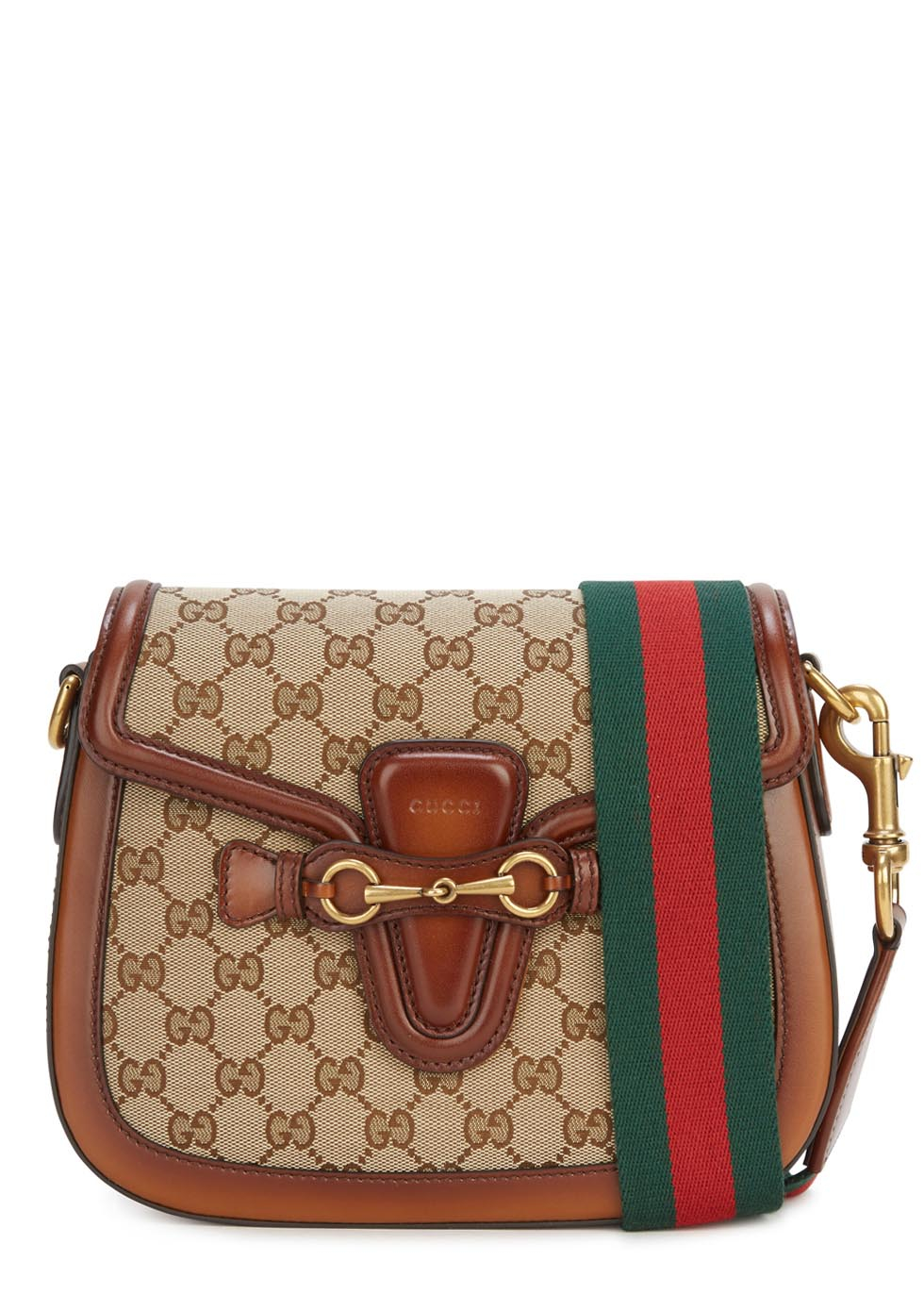 Lyst - Gucci Lady Web Medium Cross-body Bag in Brown