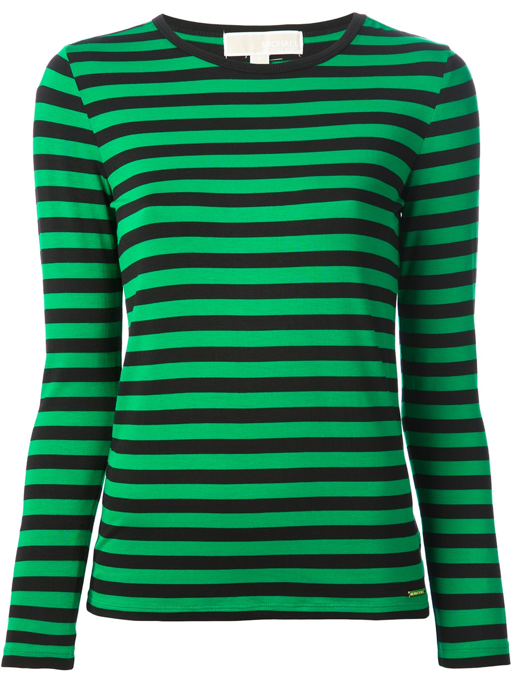 Lyst - MICHAEL Michael Kors Striped T-Shirt in Green