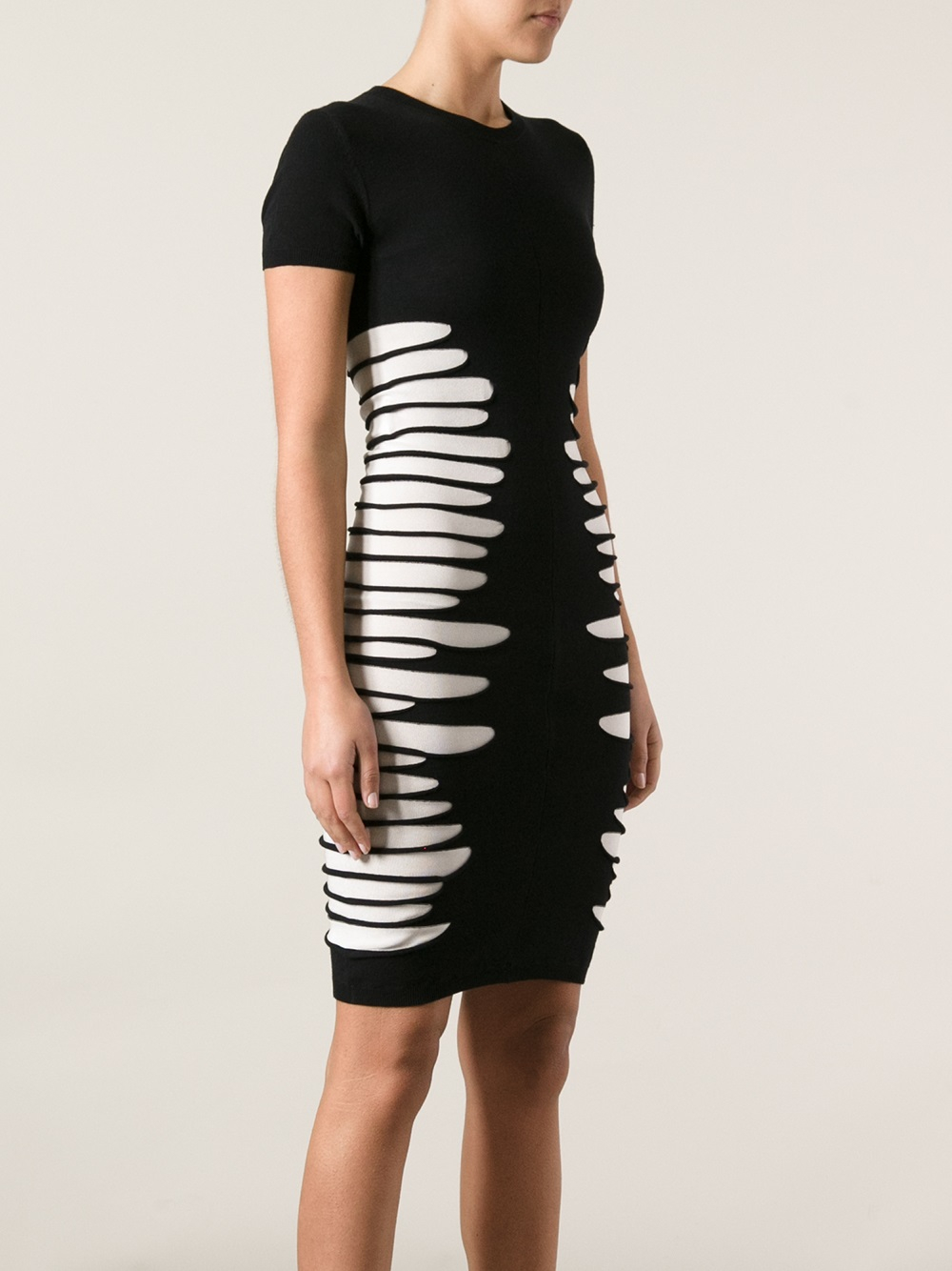 black ripped t shirt dress