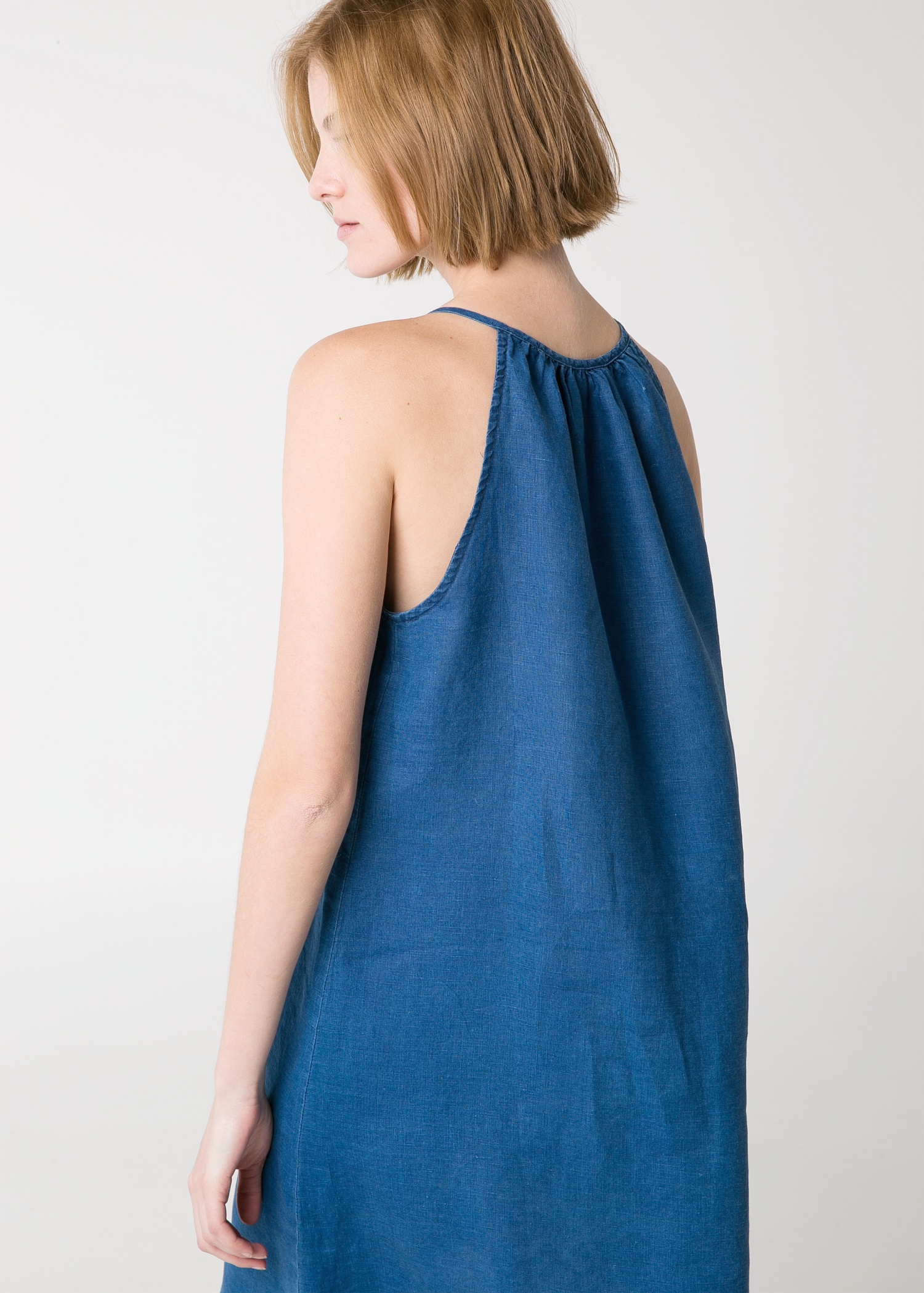 mango blue linen halter dress product 1 18752931 3 491189171 normal