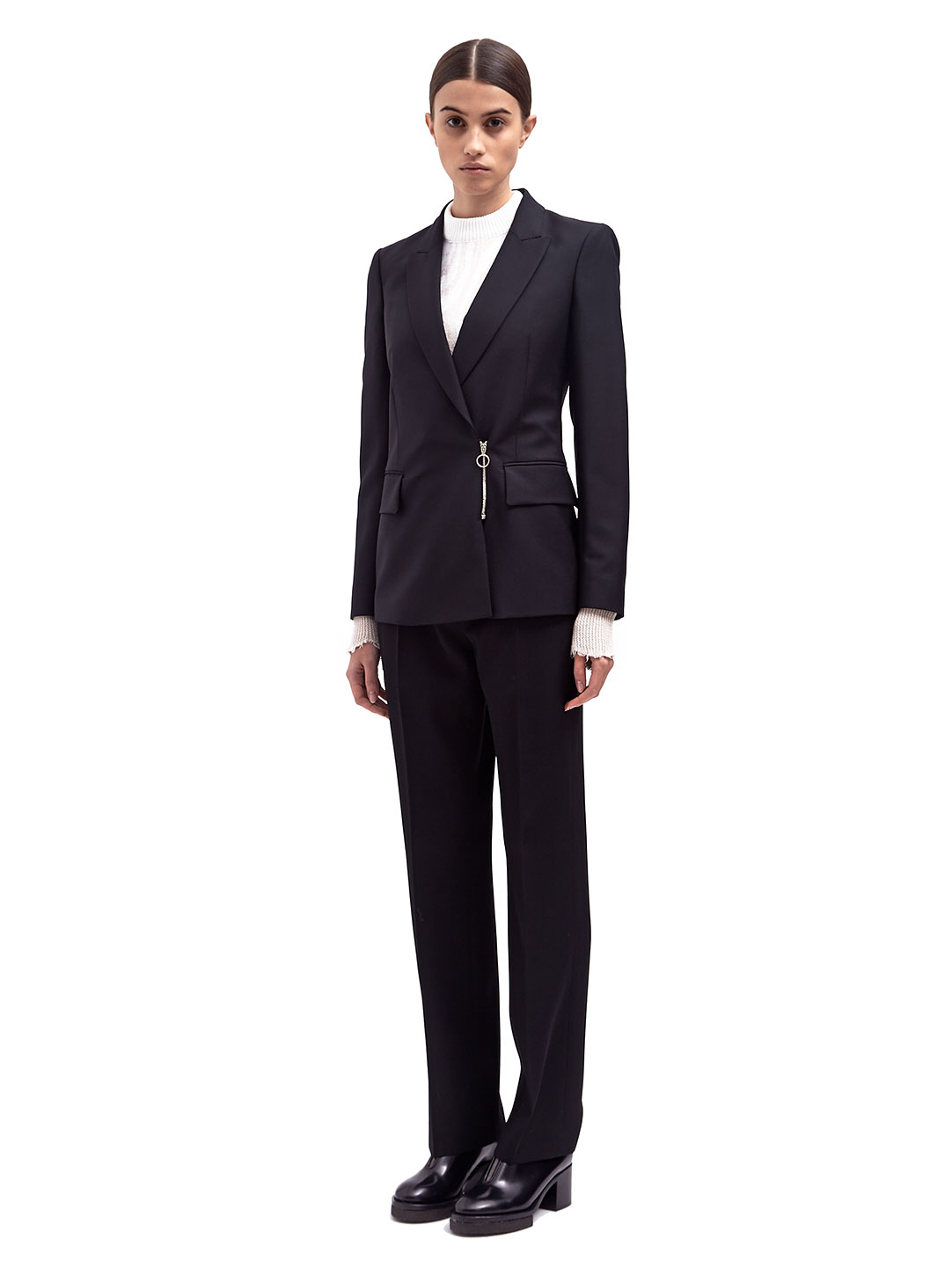 Women Career OL Long Sleeve Slim Casual Zip Suit Blazer