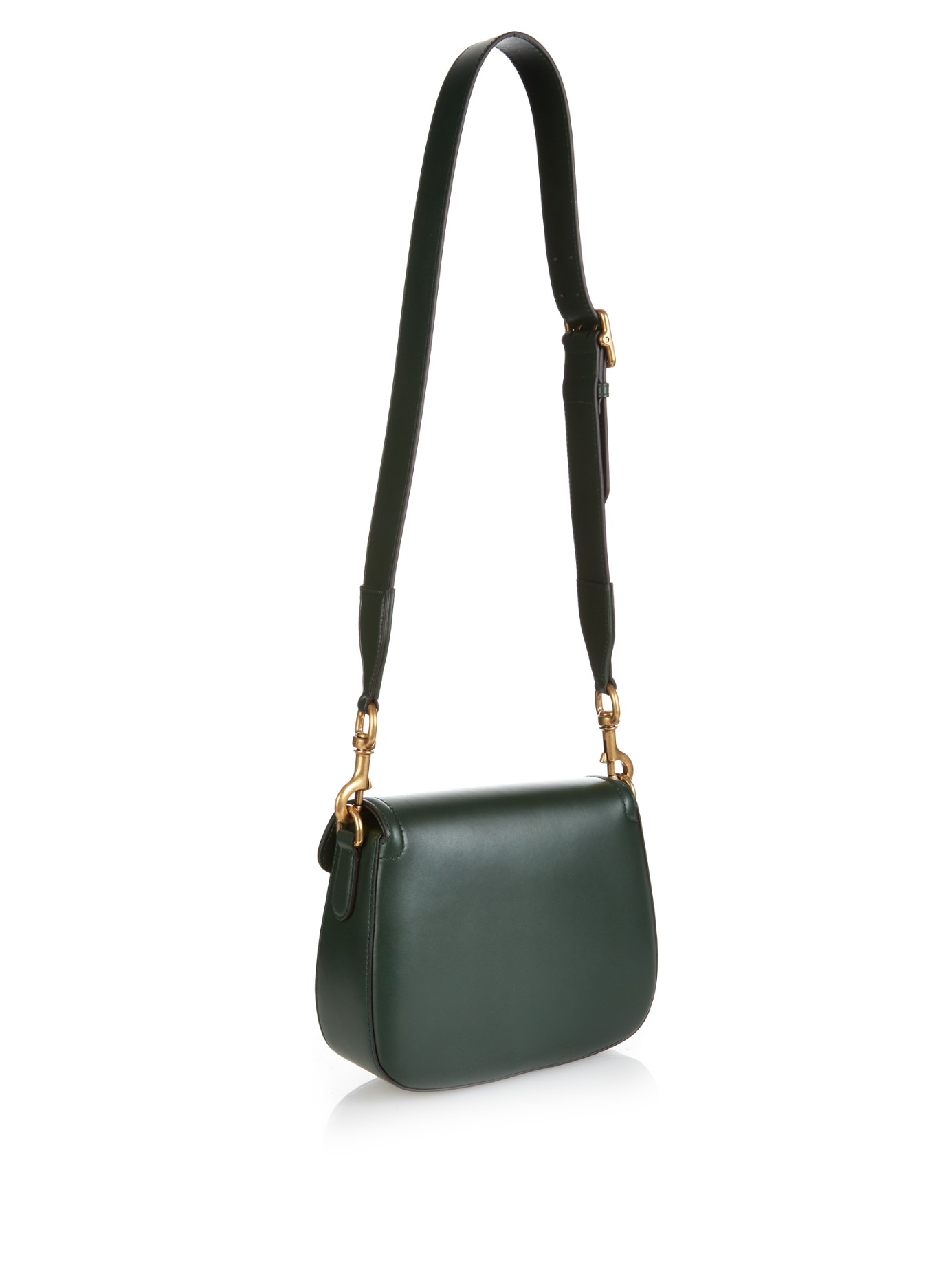 Lyst - Gucci Lady Web Medium Leather Cross-body Bag in Green