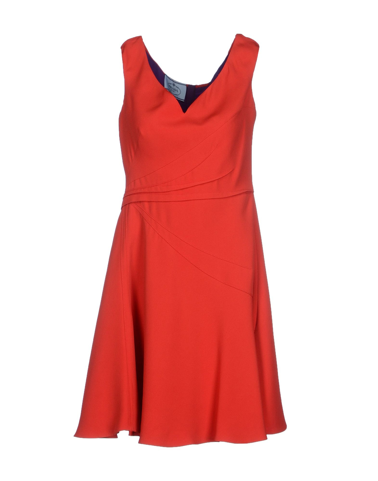 Prada Short Dress in Red | Lyst