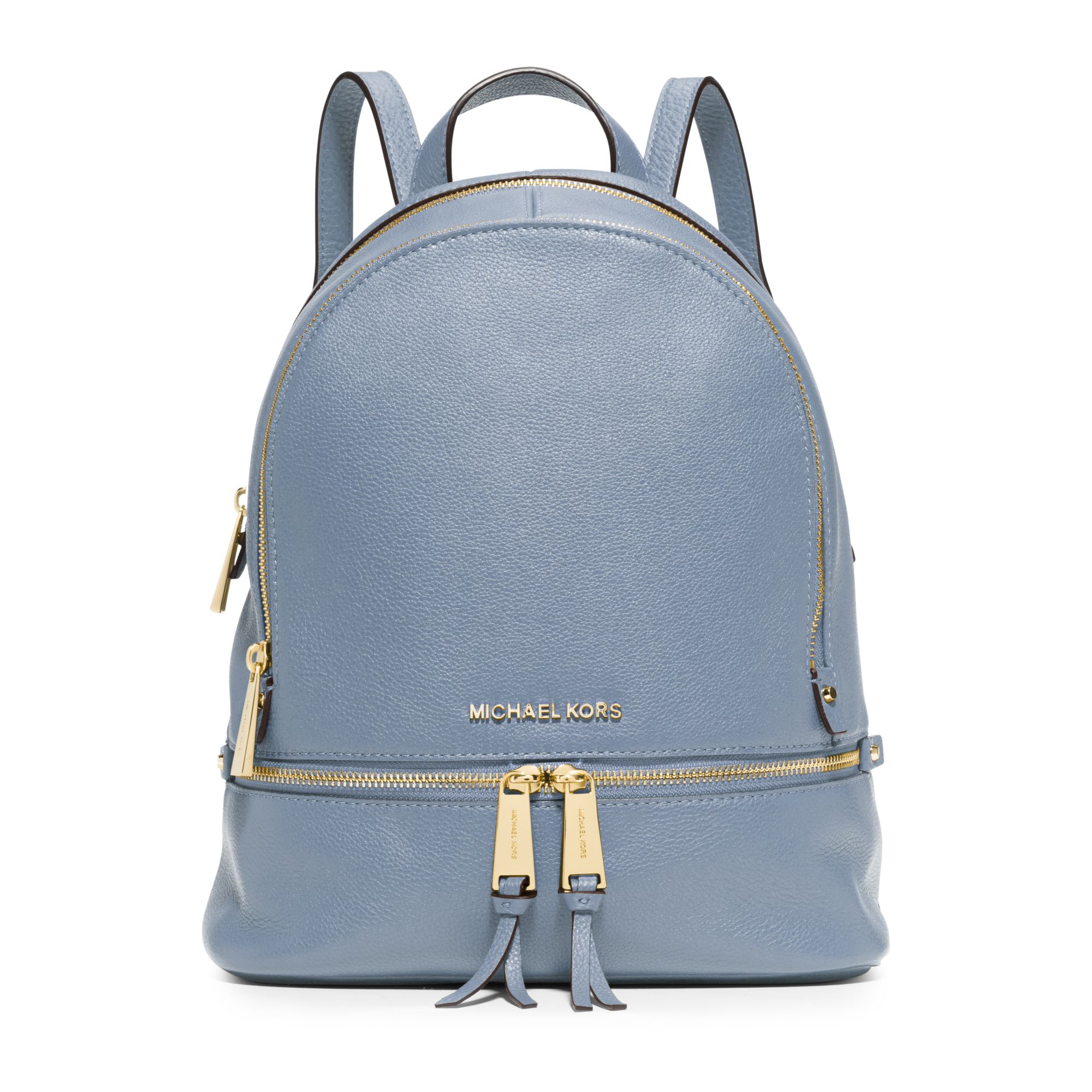 Michael kors Rhea Small Leather Backpack in Blue | Lyst