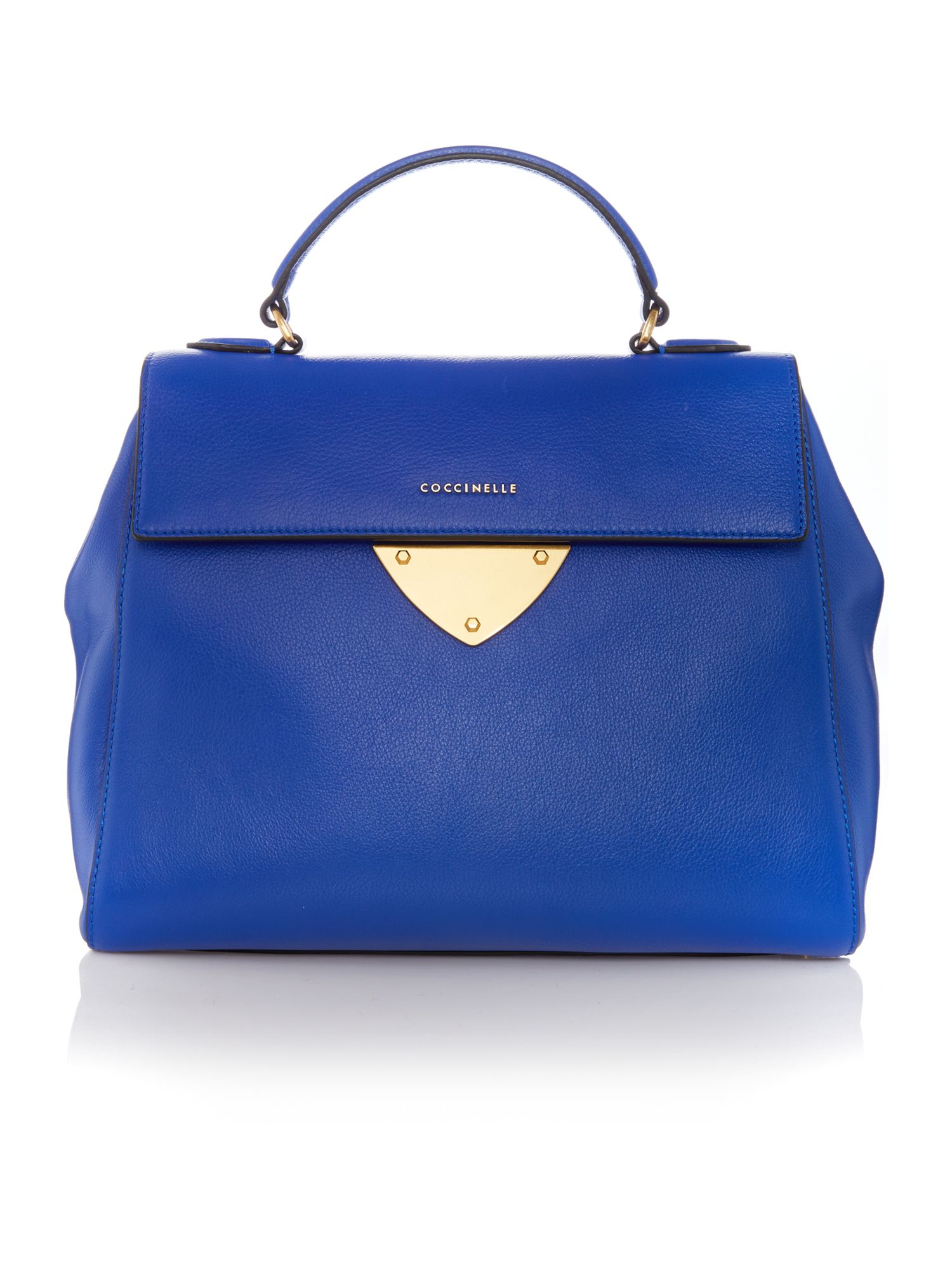 Coccinelle Blue Flap Over Satchel Bag in Blue | Lyst