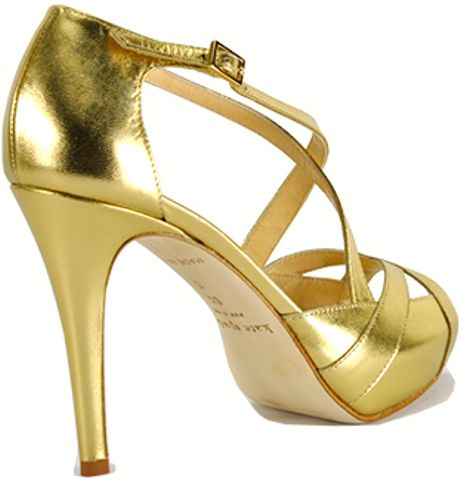 Kate Spade Get - Platform Strappy Sandal in Gold | Lyst