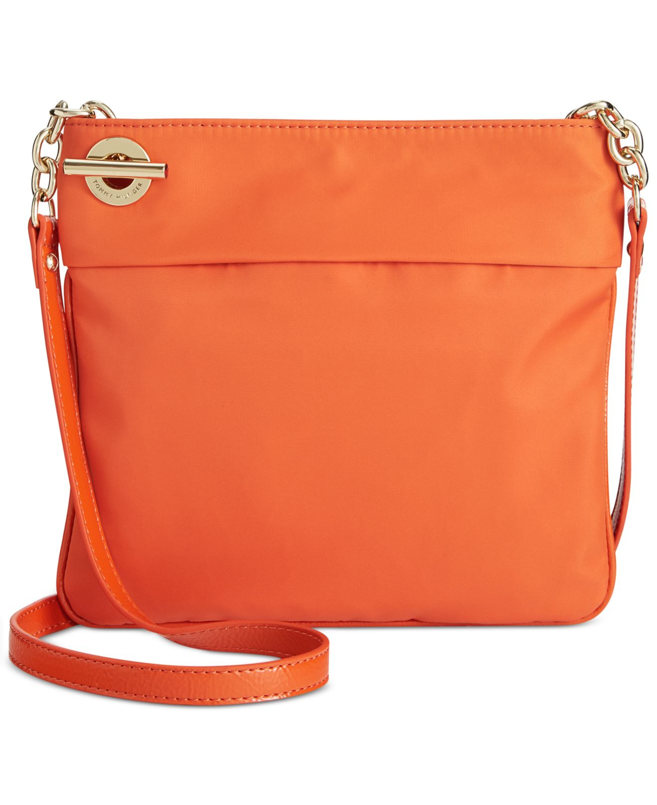 Lyst Tommy hilfiger Audrey Nylon North South Crossbody in Orange