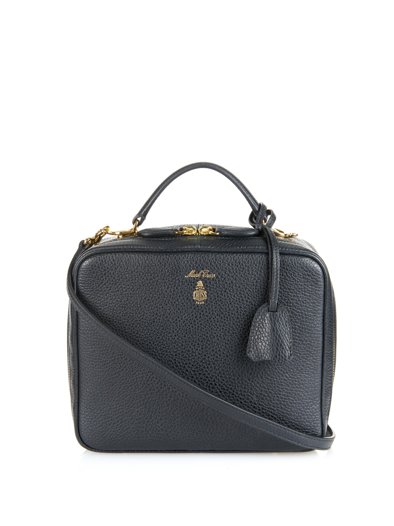 black leather cross shoulder bag