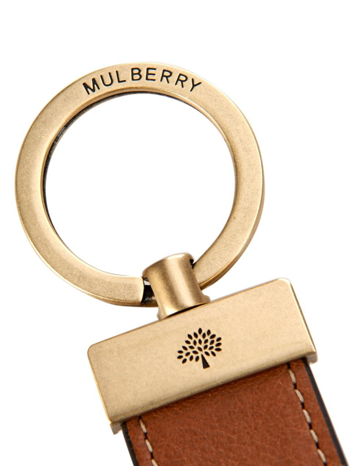 Lyst - Mulberry Leather Loop Key Ring in Brown for Men