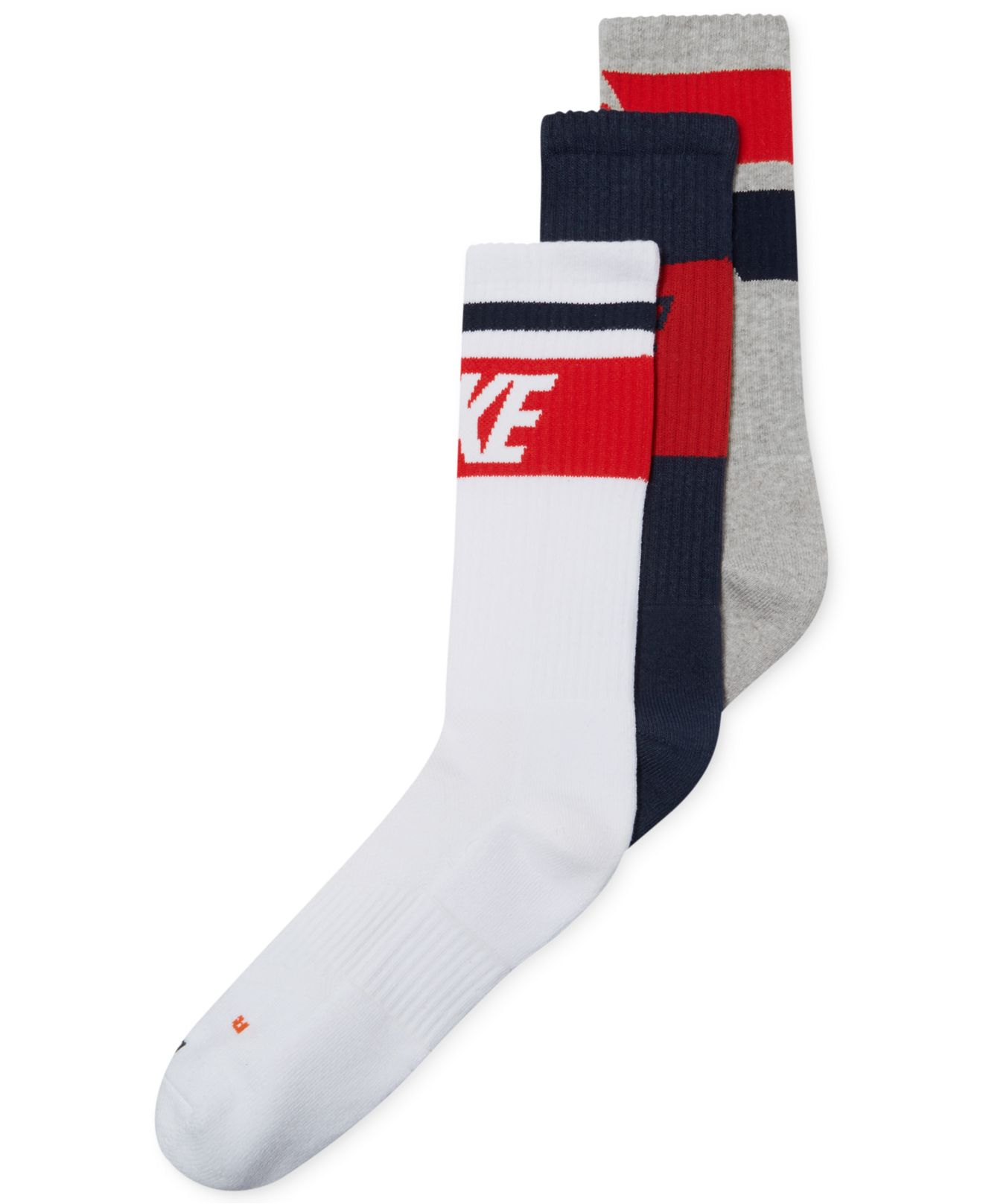 Lyst - Nike Men's Dri-fit Fly Rise Performance Crew Socks 3-pack in ...