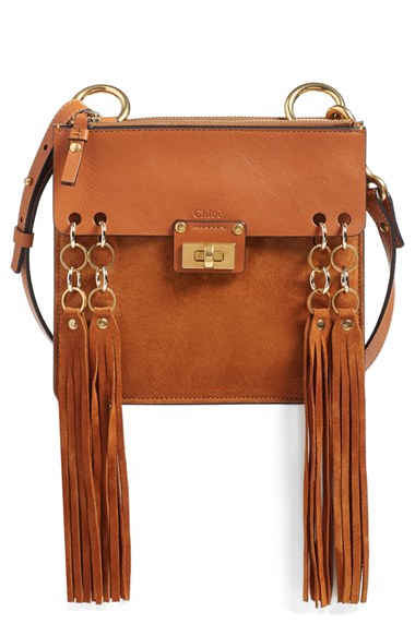 chloe purse replica - Chlo \u0026#39;small Jane\u0026#39; Tassel Suede \u0026amp; Leather Crossbody Bag in Brown ...