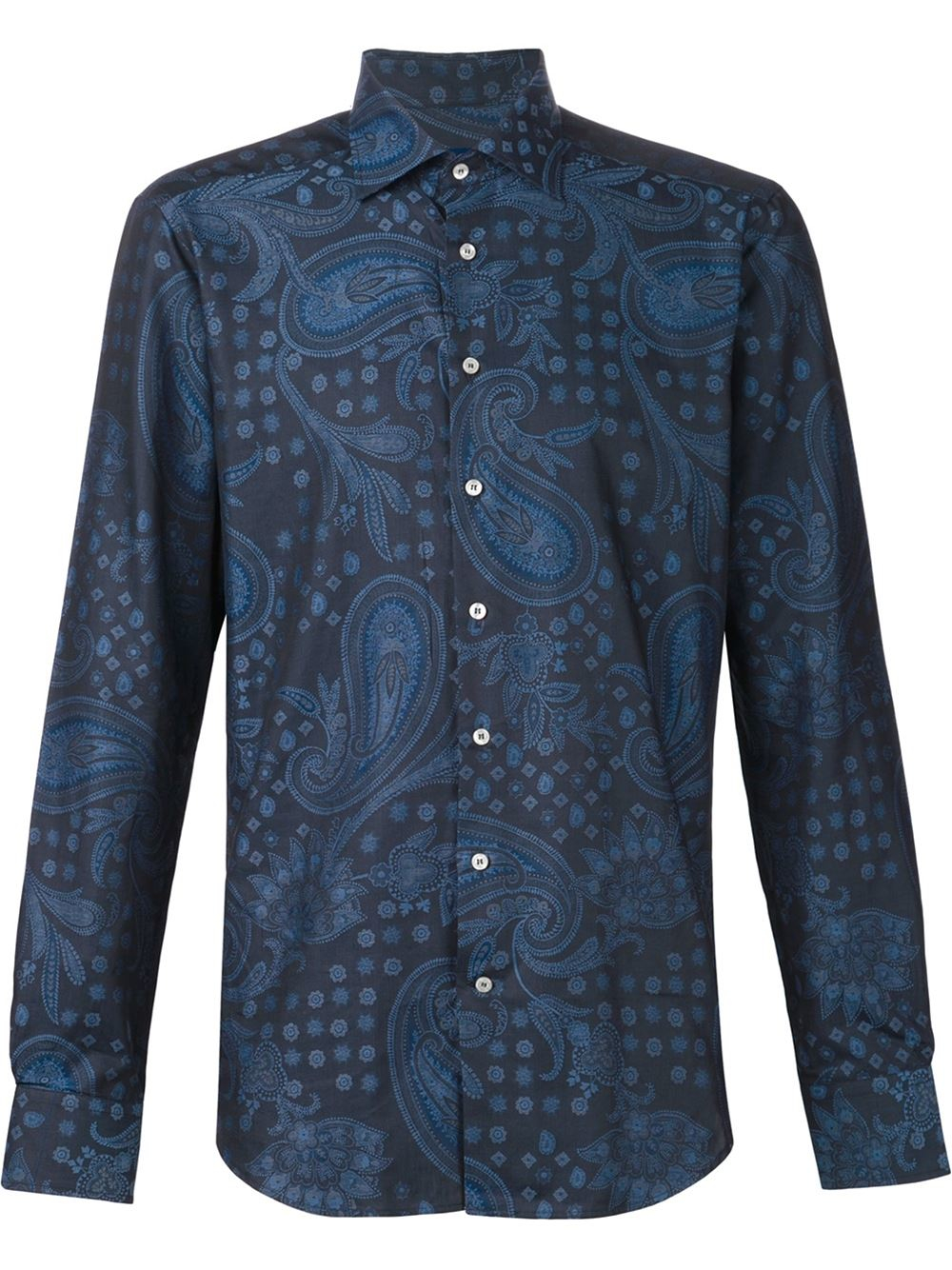 Etro Woven Paisley Shirt in Blue for Men