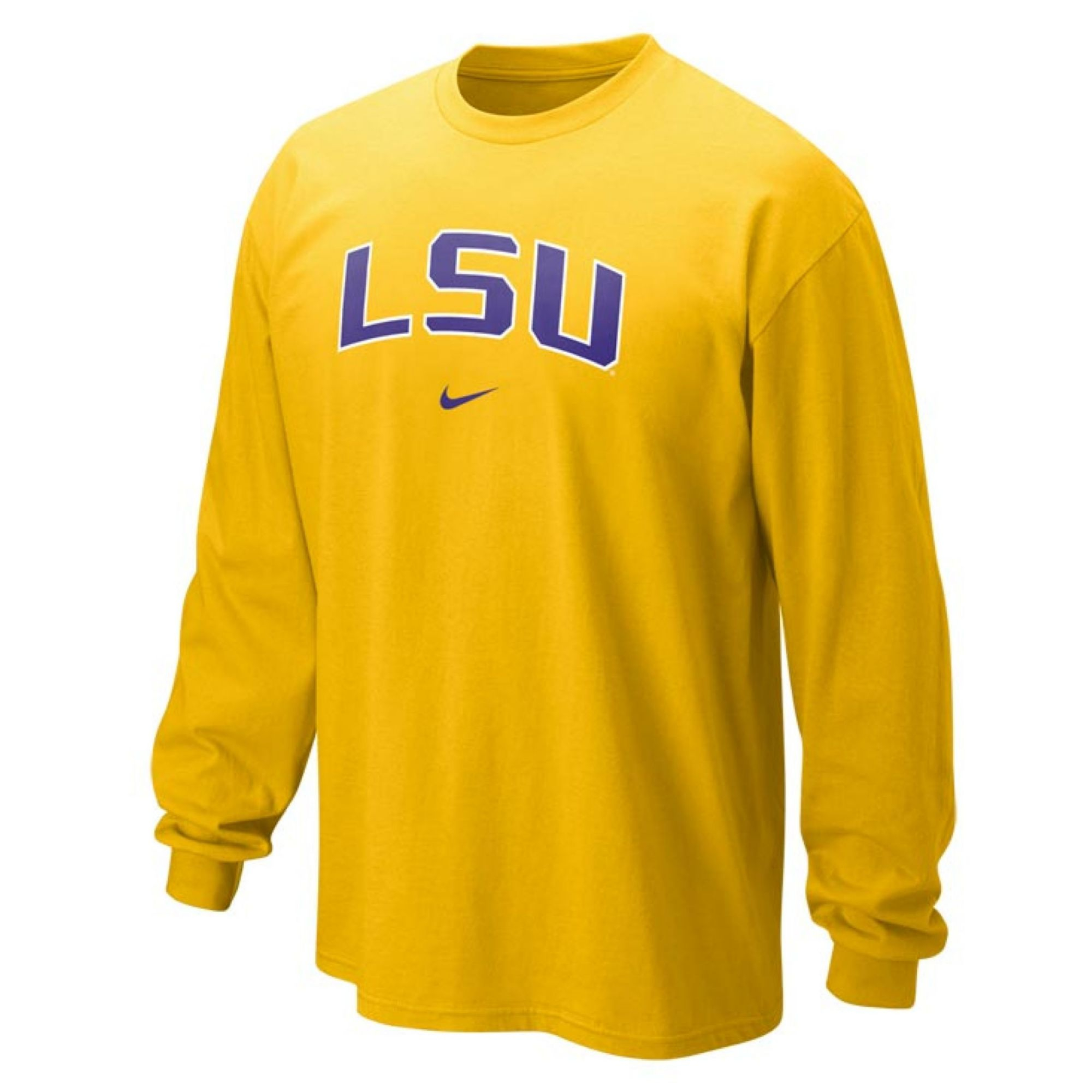 Nike Lsu Tigers Ncaa Long Sleeve Classic Arch Tshirt in Yellow for Men ...