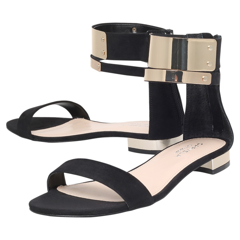 carvela black flat sandals