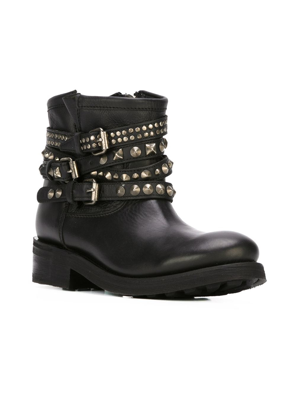 biker boots with studs womens