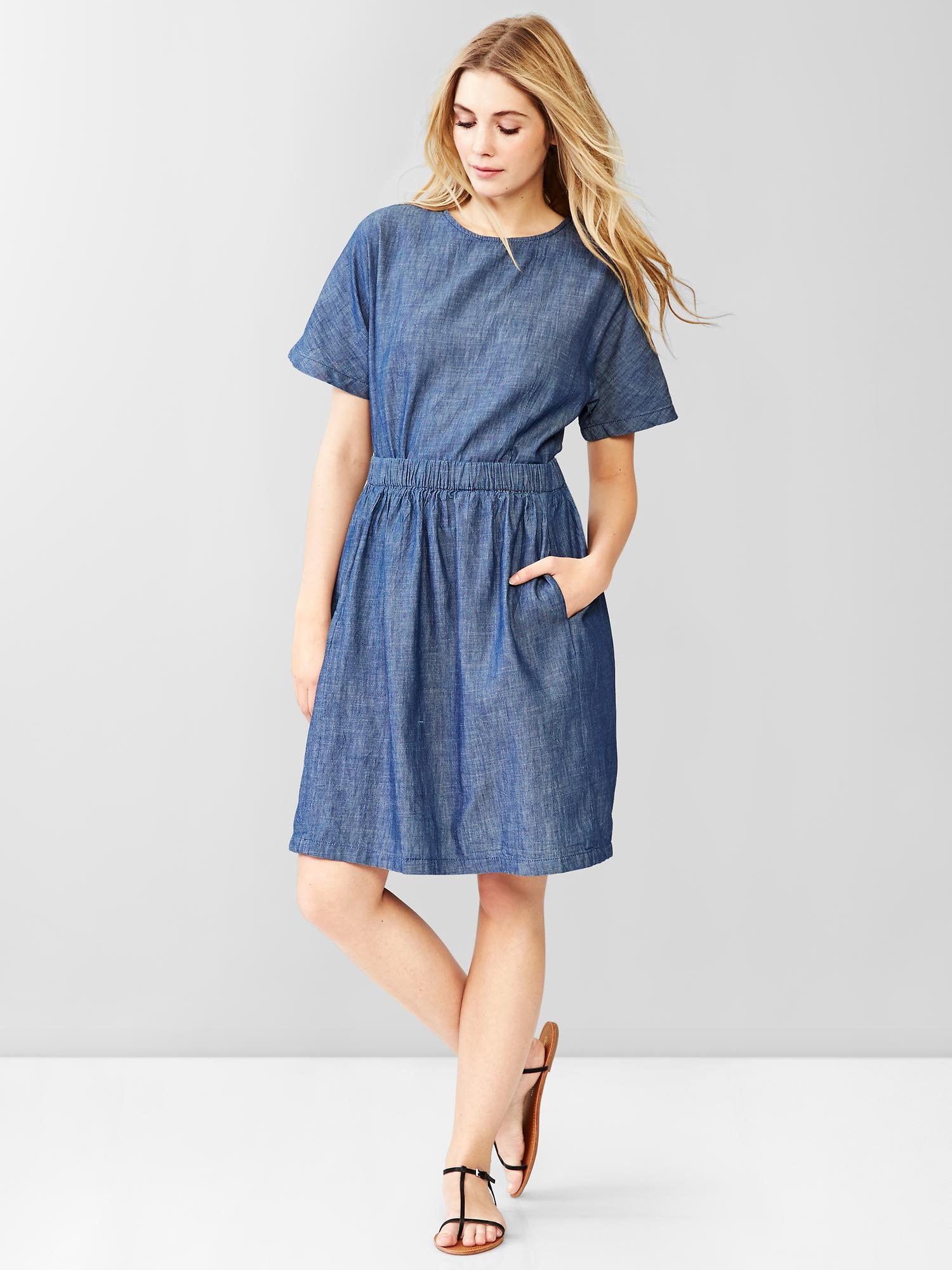 Gap | Blue 1969 Tulip-back Denim Dress | Lyst