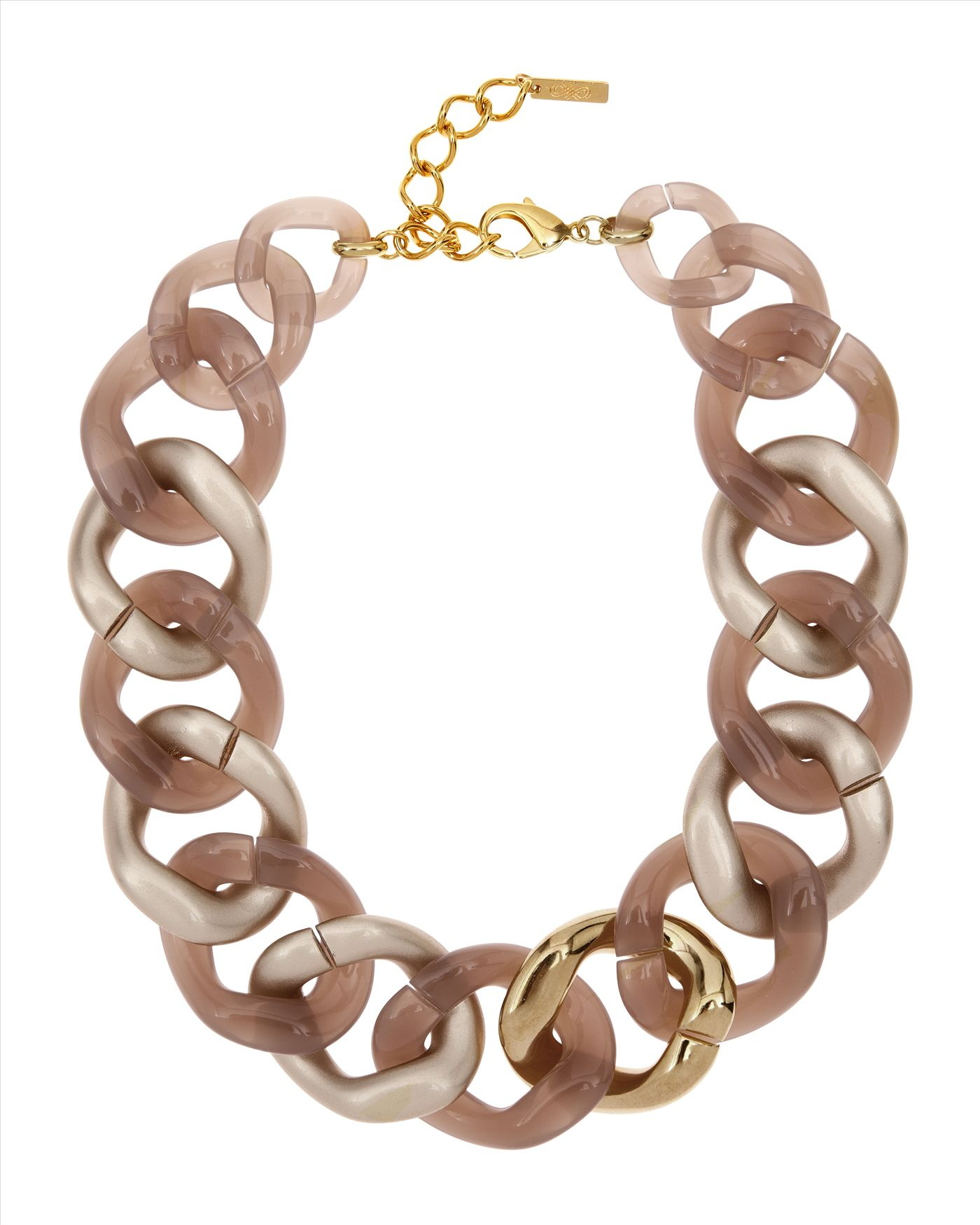Lyst - Jaeger Resin Chunky Necklace in Brown