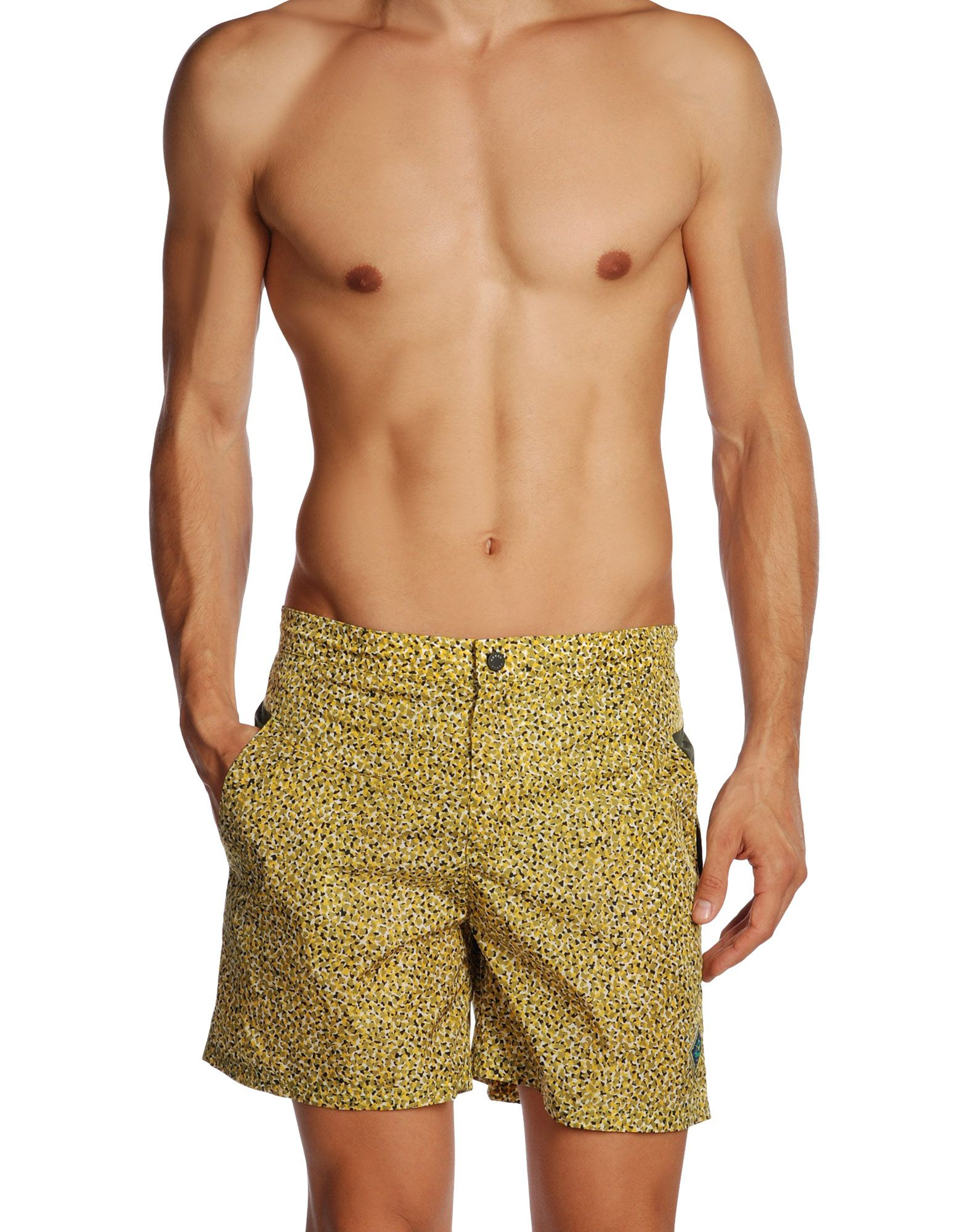 Kenzo Yellow Swimming Trunks in Green for Men (Military green) | Lyst