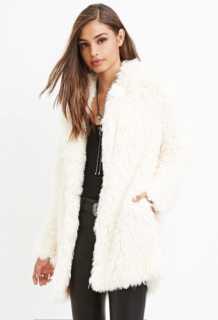 Faux Fur Coat Hooded Tradingbasis Jen Cream Fur Lined Premium Parka Coat Coats Jackets Prettylittlething Usa