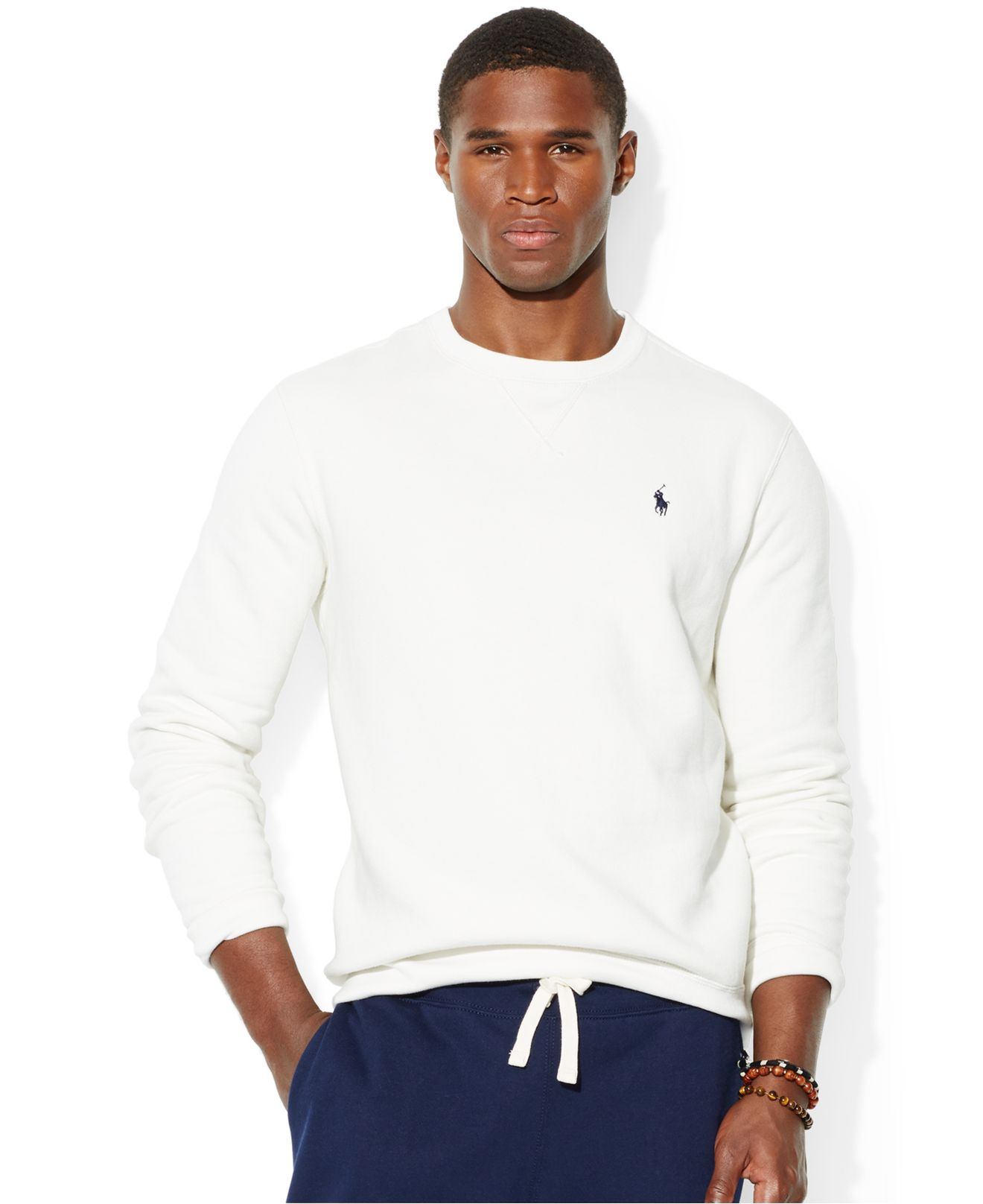 white ralph lauren crew neck