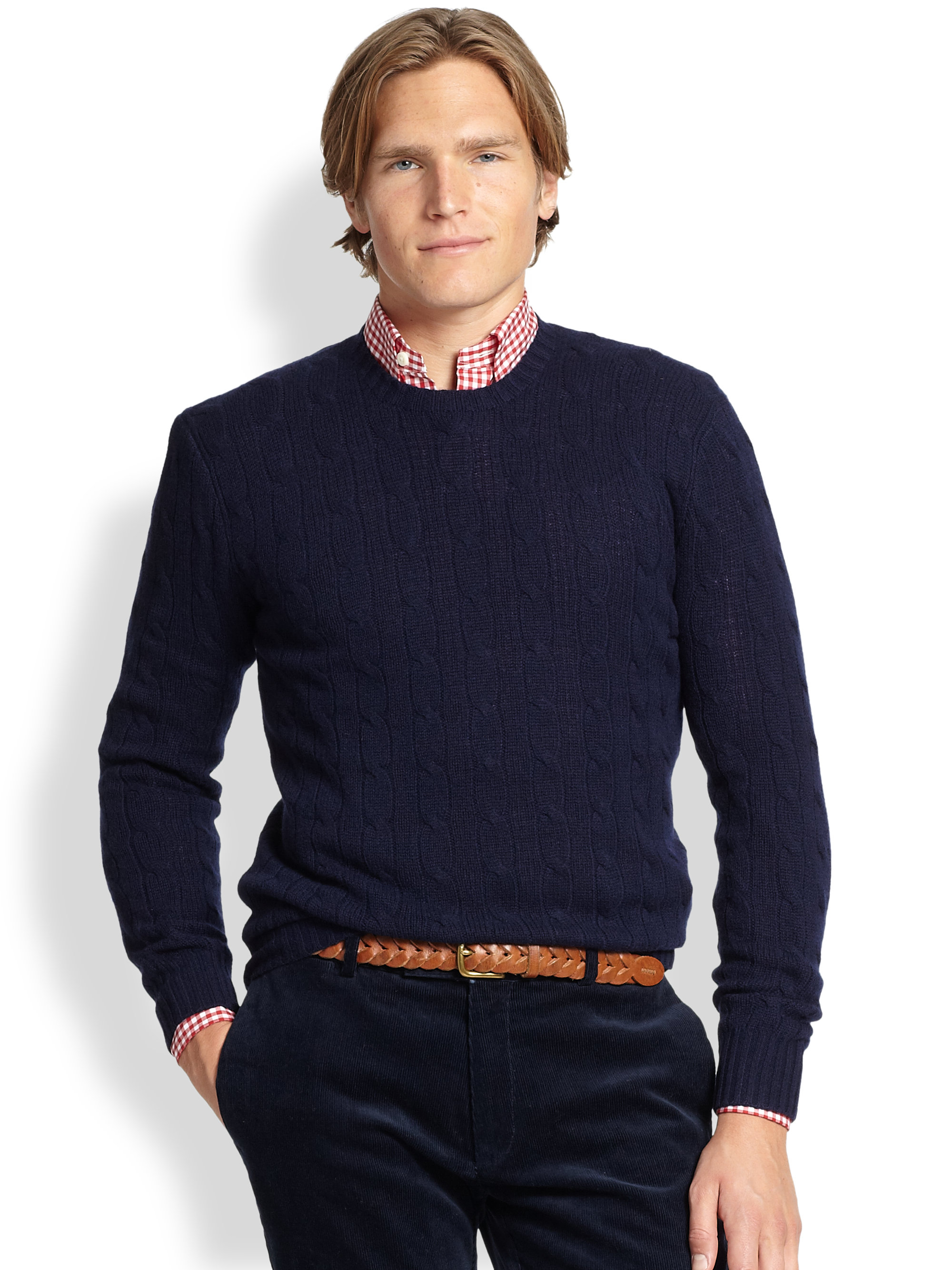 Lyst Polo Ralph  Lauren  Cable knit Cashmere Sweater  in 