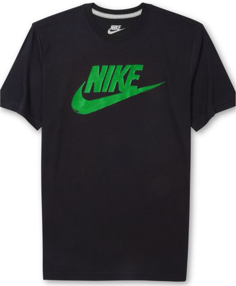 Nike Futura Logo Tshirt in Green for Men (Black/Gamma Green) | Lyst