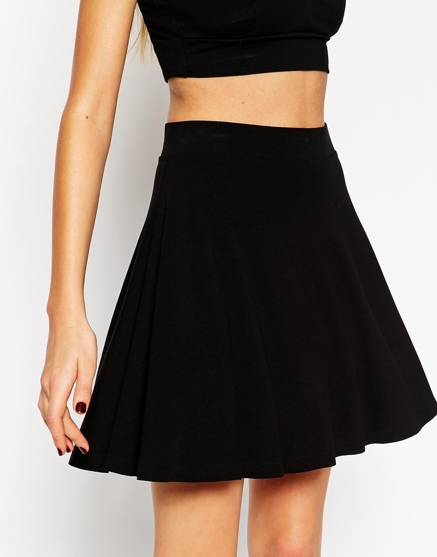 Asos Skater Skirt In Jersey In Black Lyst