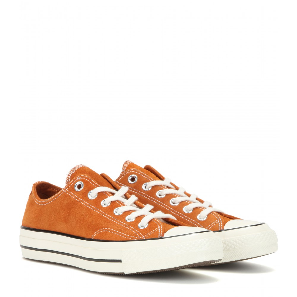 Lyst - Converse Chuck Taylor All Star Suede Sneakers in Orange