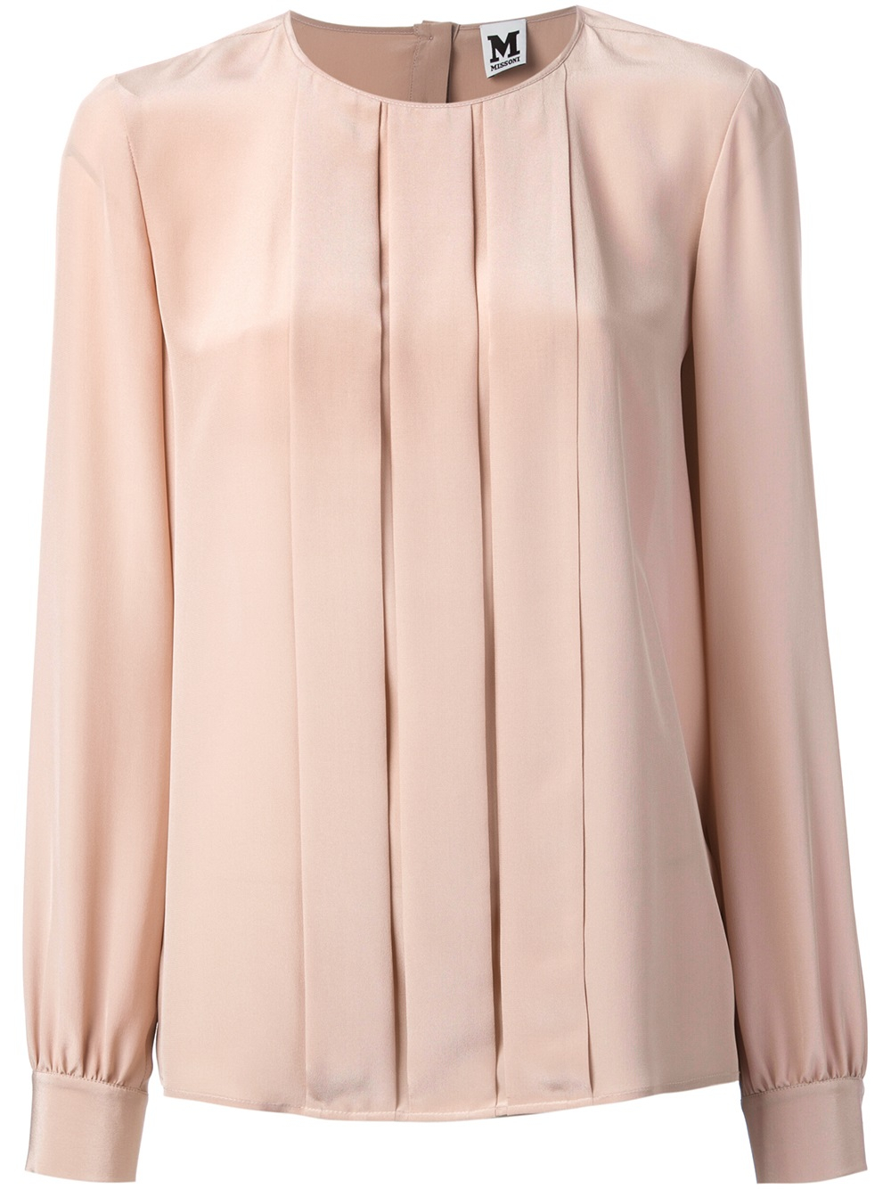 M missoni Pleated Blouse in Natural | Lyst