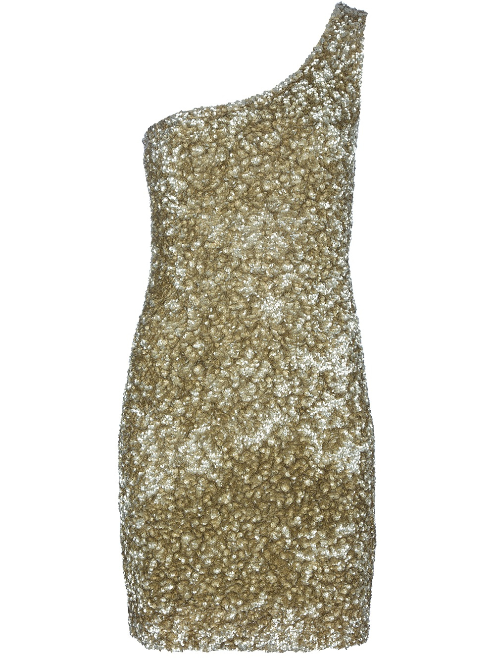 Lyst - P.A.R.O.S.H. One Shoulder Sequin Dress in Metallic