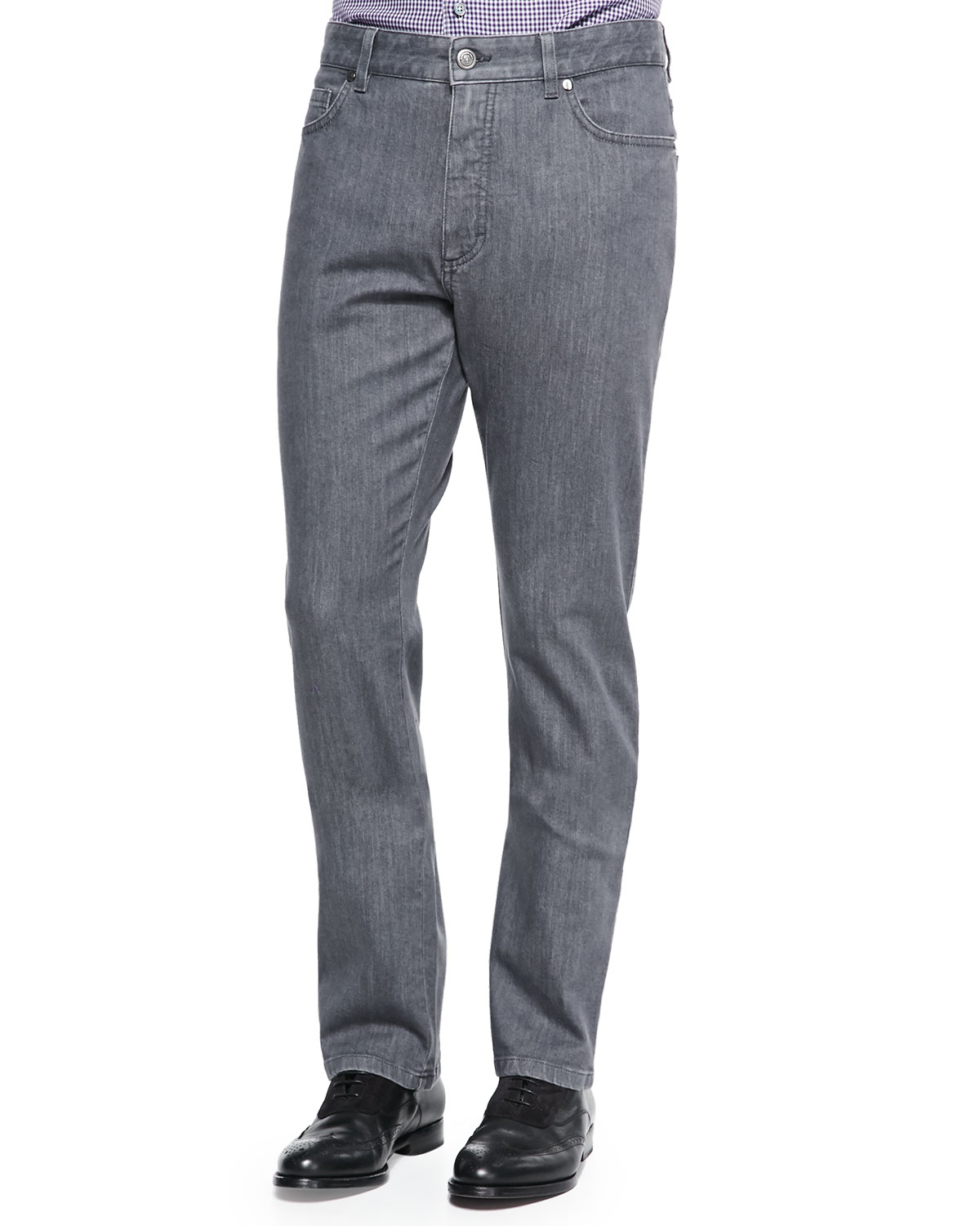 Lyst - Ermenegildo Zegna Stretch Denim Jeans in Gray for Men