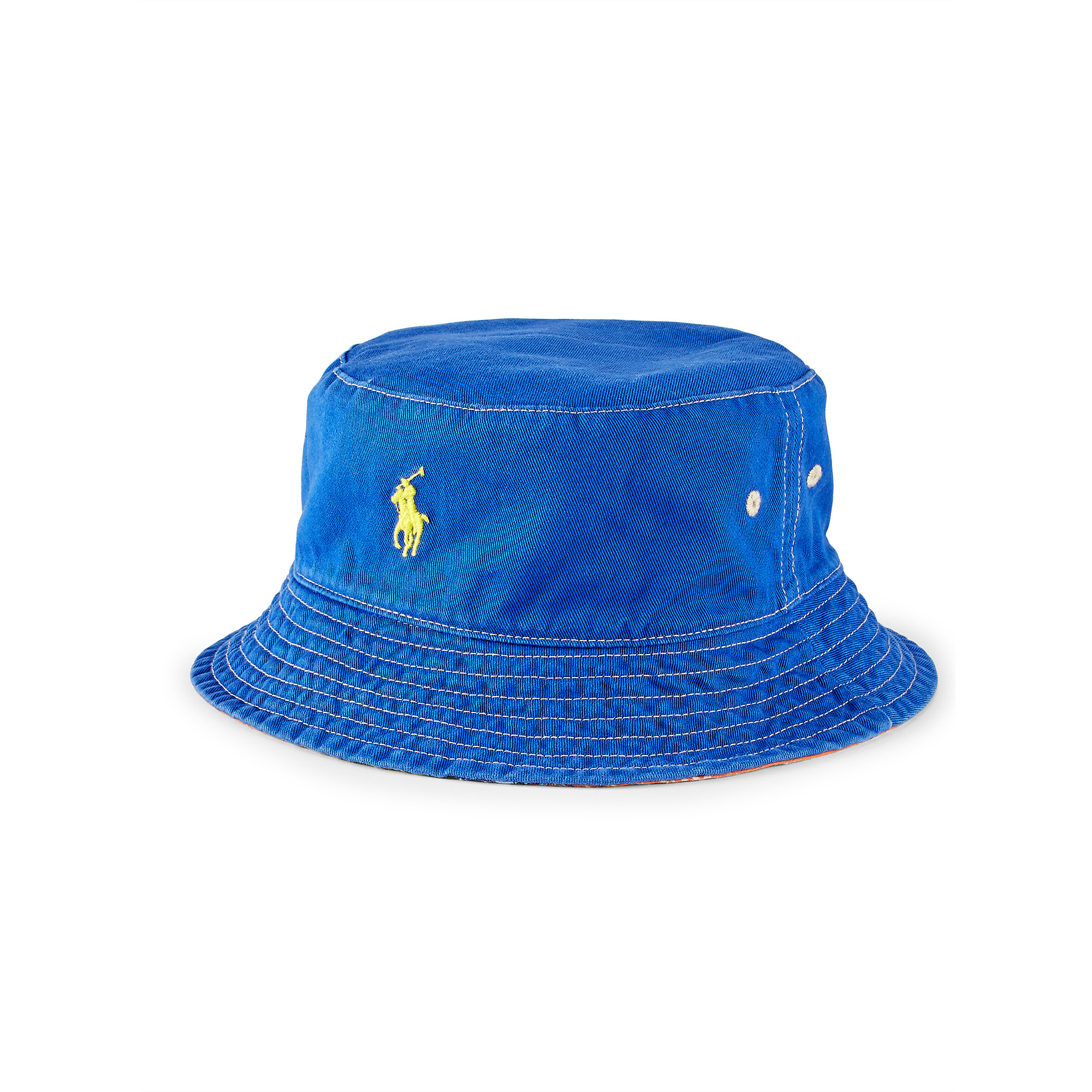 polo bucket hat blue