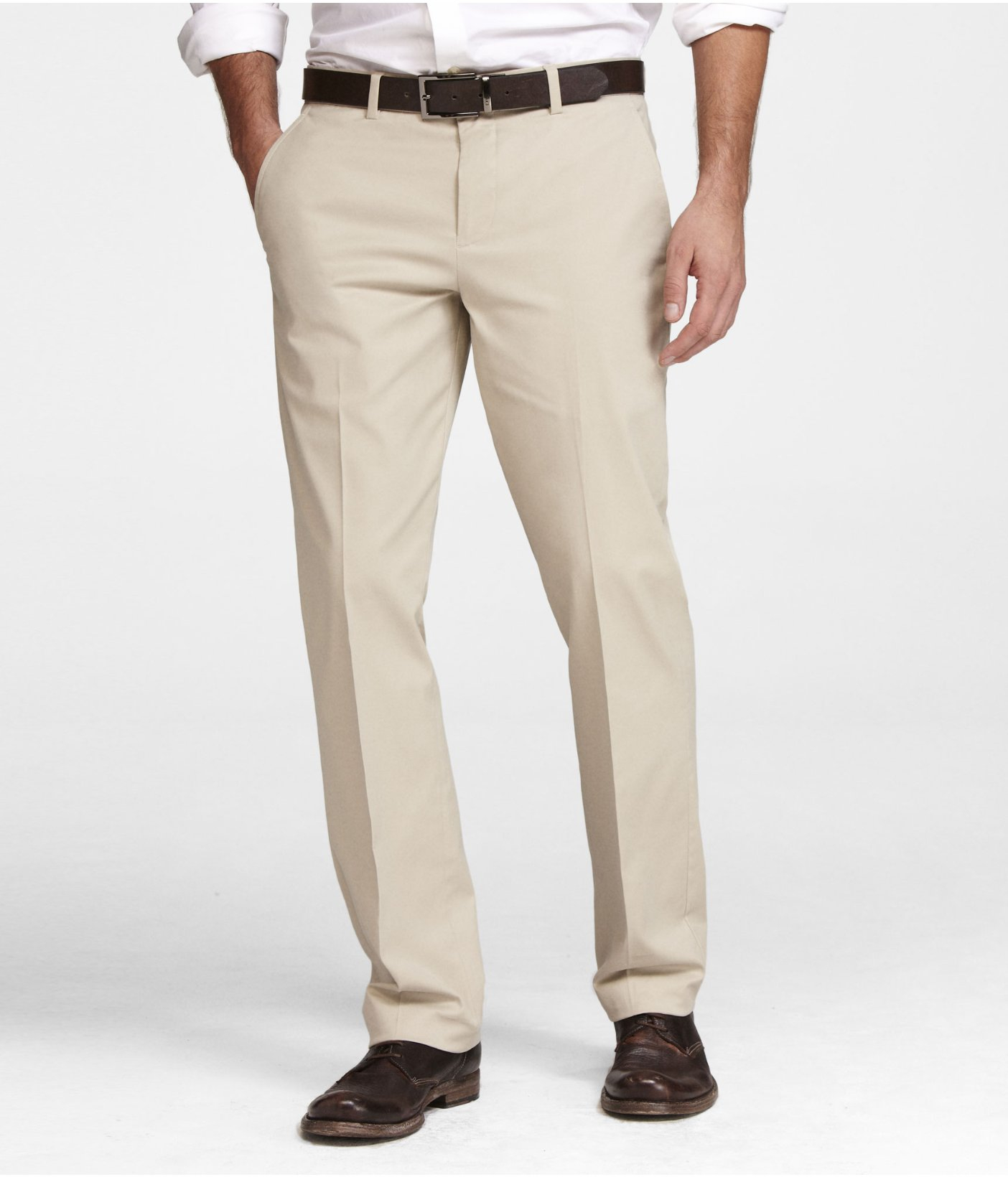 Express Stretch Cotton Photographer Dress Pant in Khaki for Men | Lyst