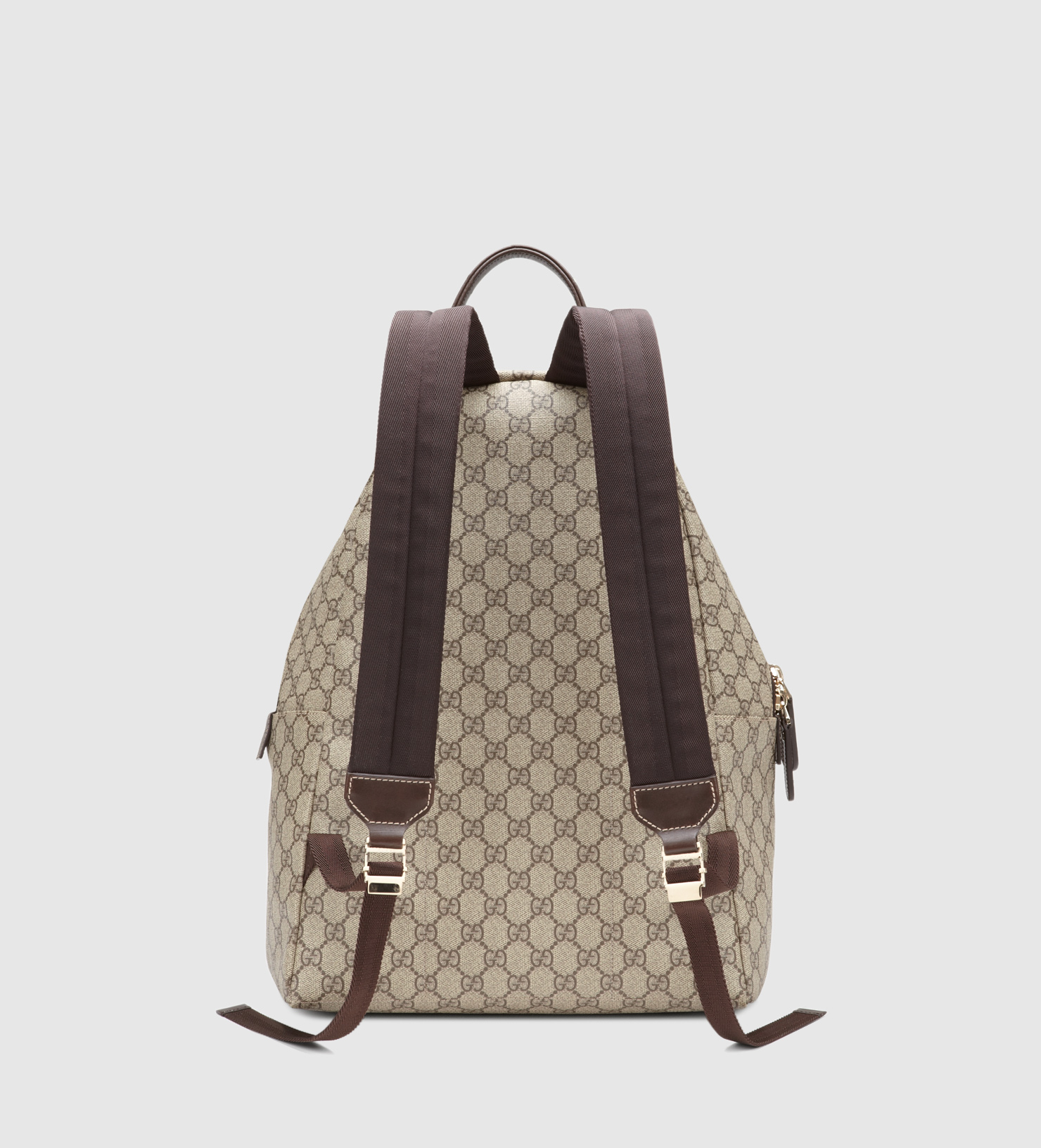Gucci Gg Supreme Canvas Zip Backpack in Gray for Men | Lyst