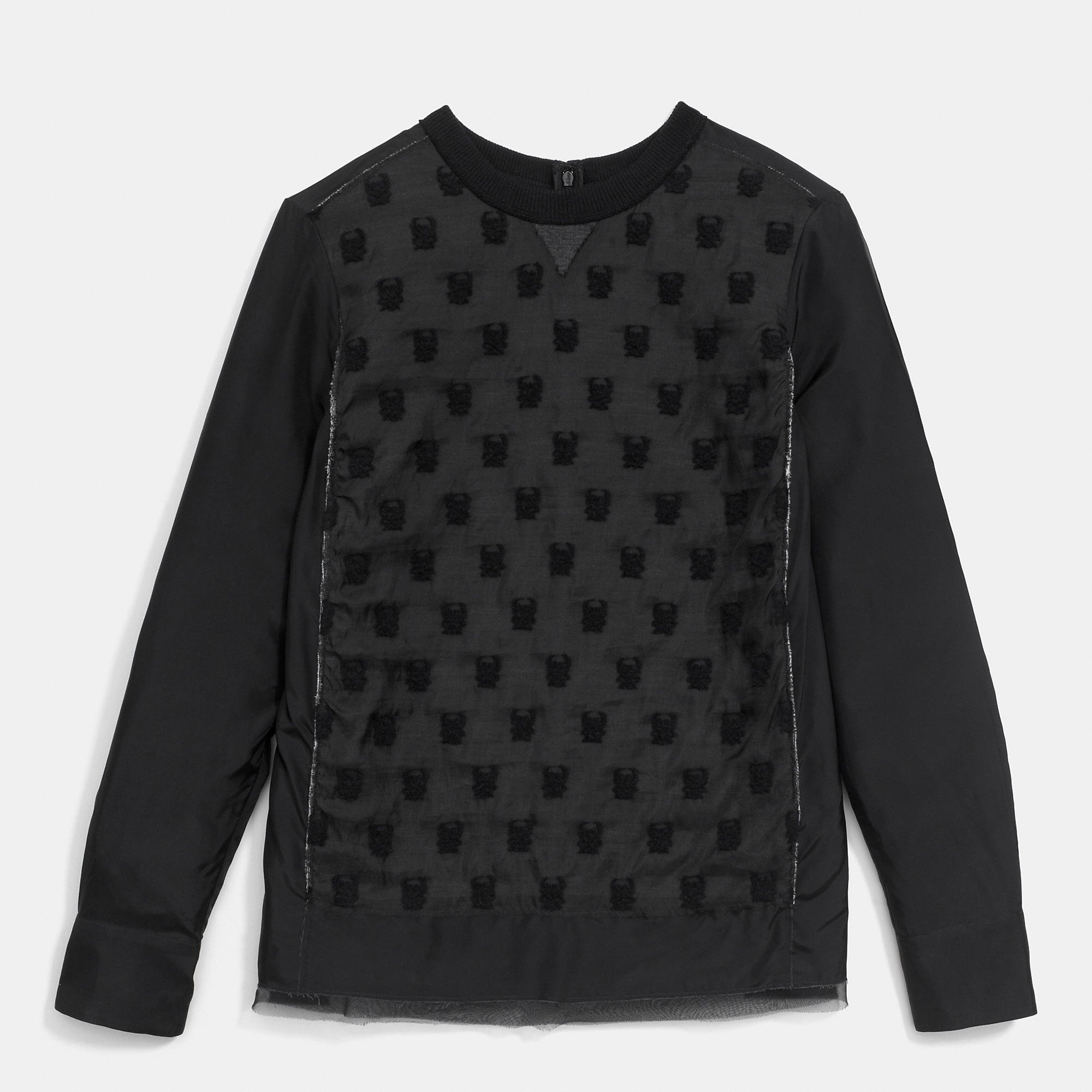 Coach Jersey Front Shirt With Crewneck in Black | Lyst